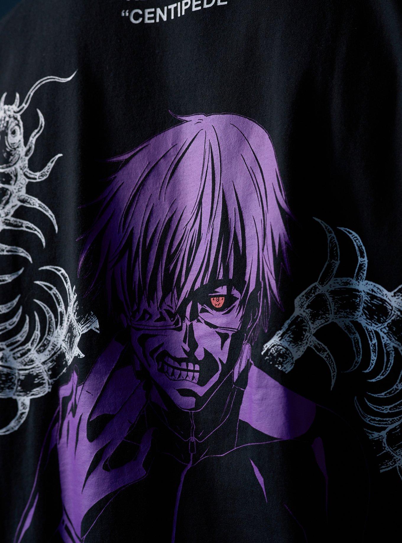 Village Hidden In Iron X Hot Topic Tokyo Ghoul Ken Kaneki Centipede T-Shirt Hot Topic Exclusive, BLACK, alternate