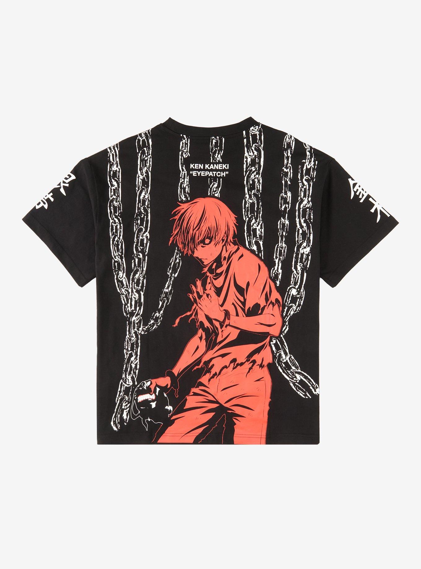 Village Hidden In Iron X Hot Topic Tokyo Ghoul Ken Kaneki Eyepatch T-Shirt Hot Topic Exclusive, , hi-res