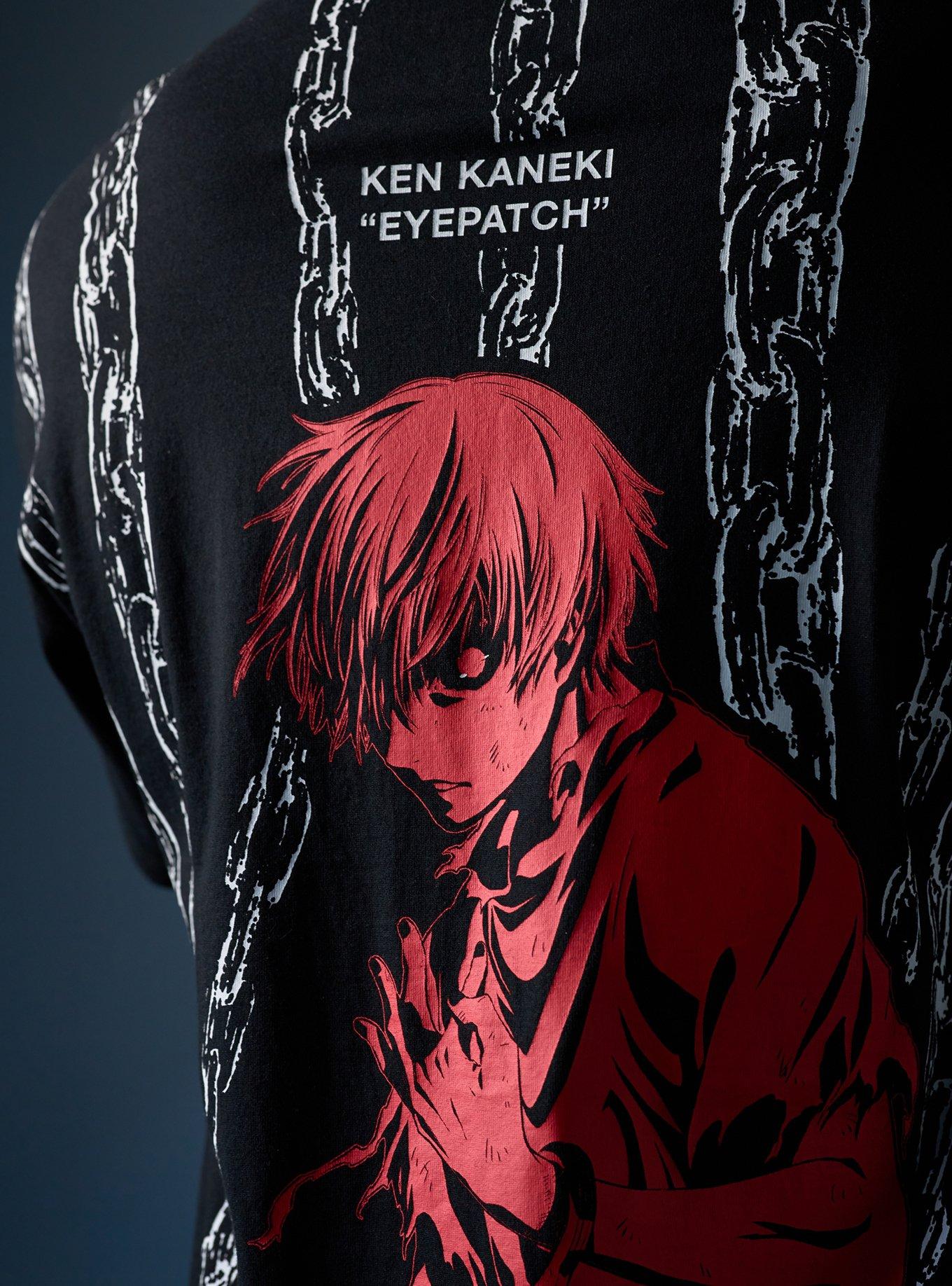 Village Hidden In Iron X Hot Topic Tokyo Ghoul Ken Kaneki Eyepatch T-Shirt Hot Topic Exclusive, BLACK, alternate
