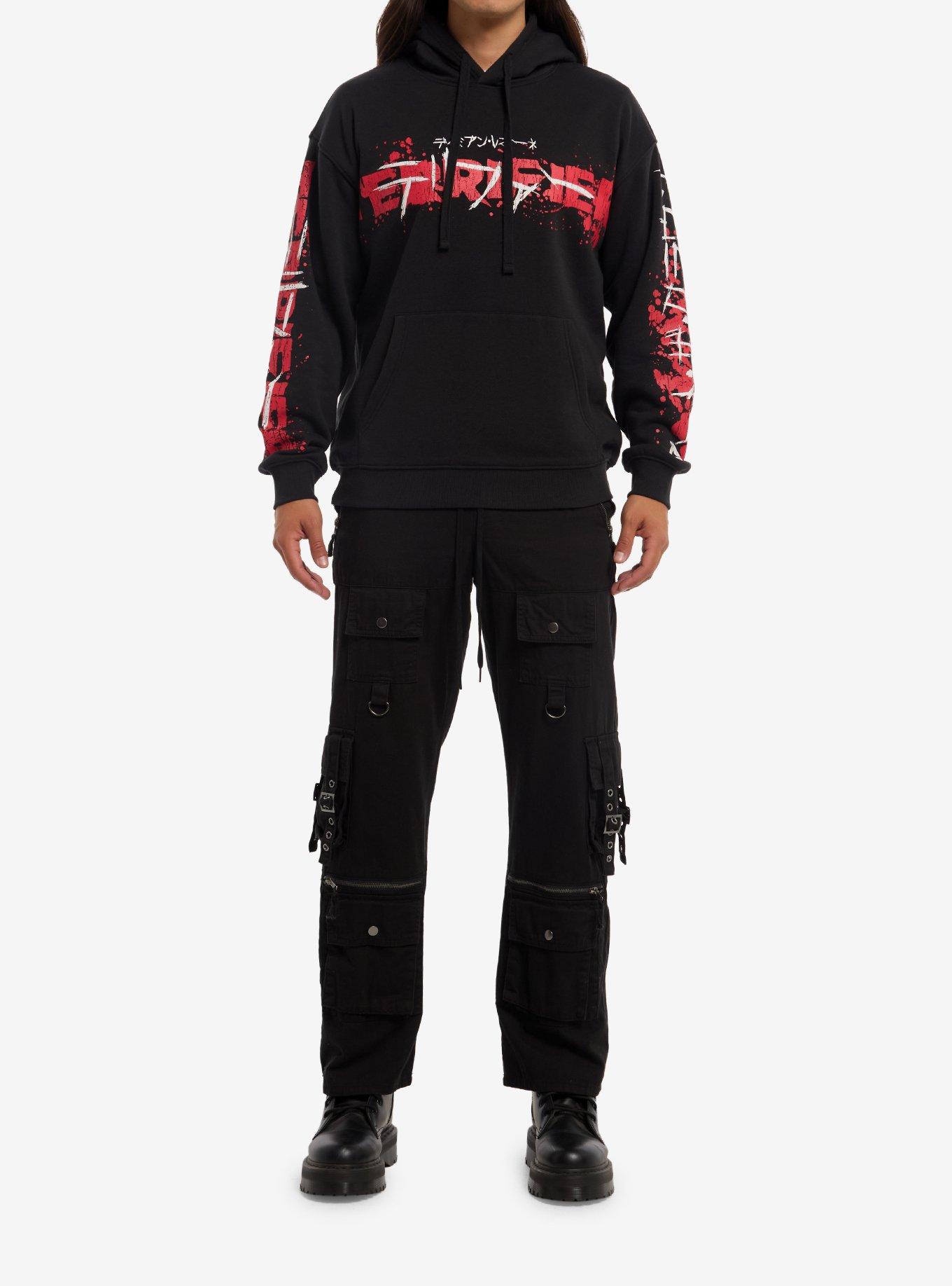 Terrifier Japanese Text Hoodie, BLACK, alternate - view 3