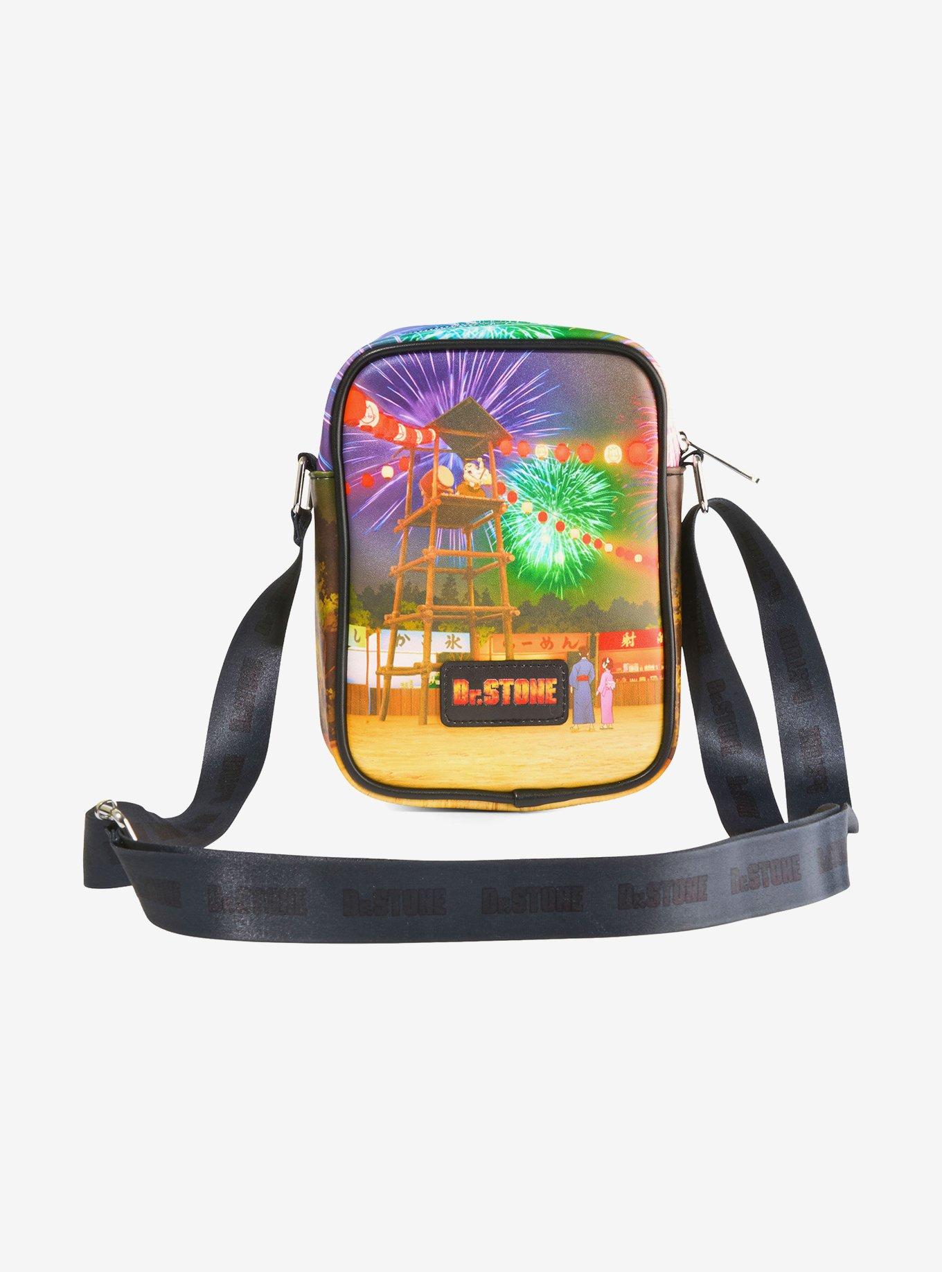 Dr. Stone Character Group Festival & Fireworks Crossbody Bag, , hi-res