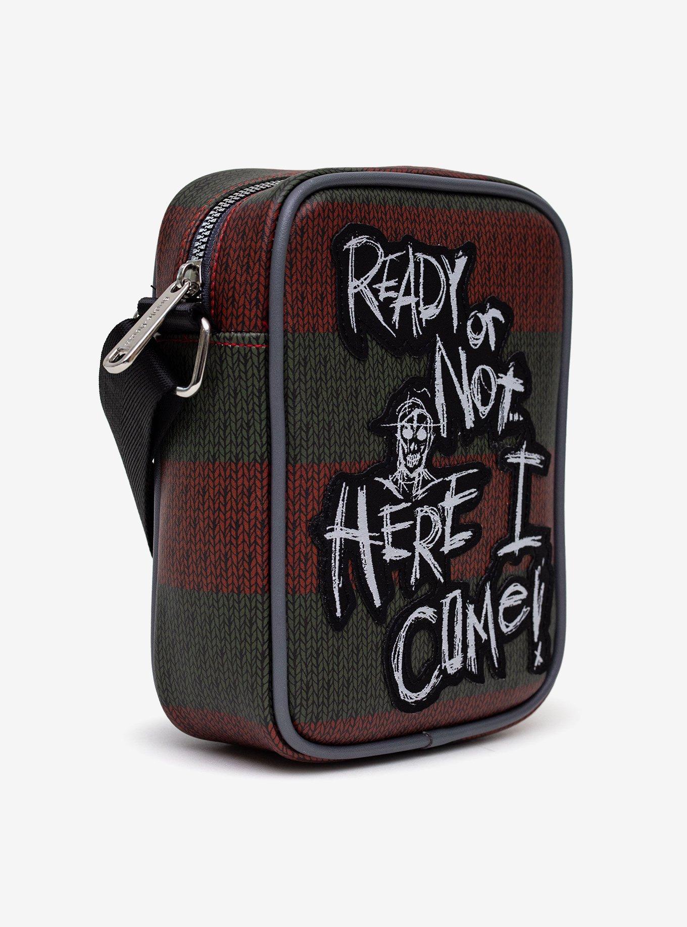 A Nightmare On Elm Street Freddy Quote Scribbles Crossbody Bag, , alternate
