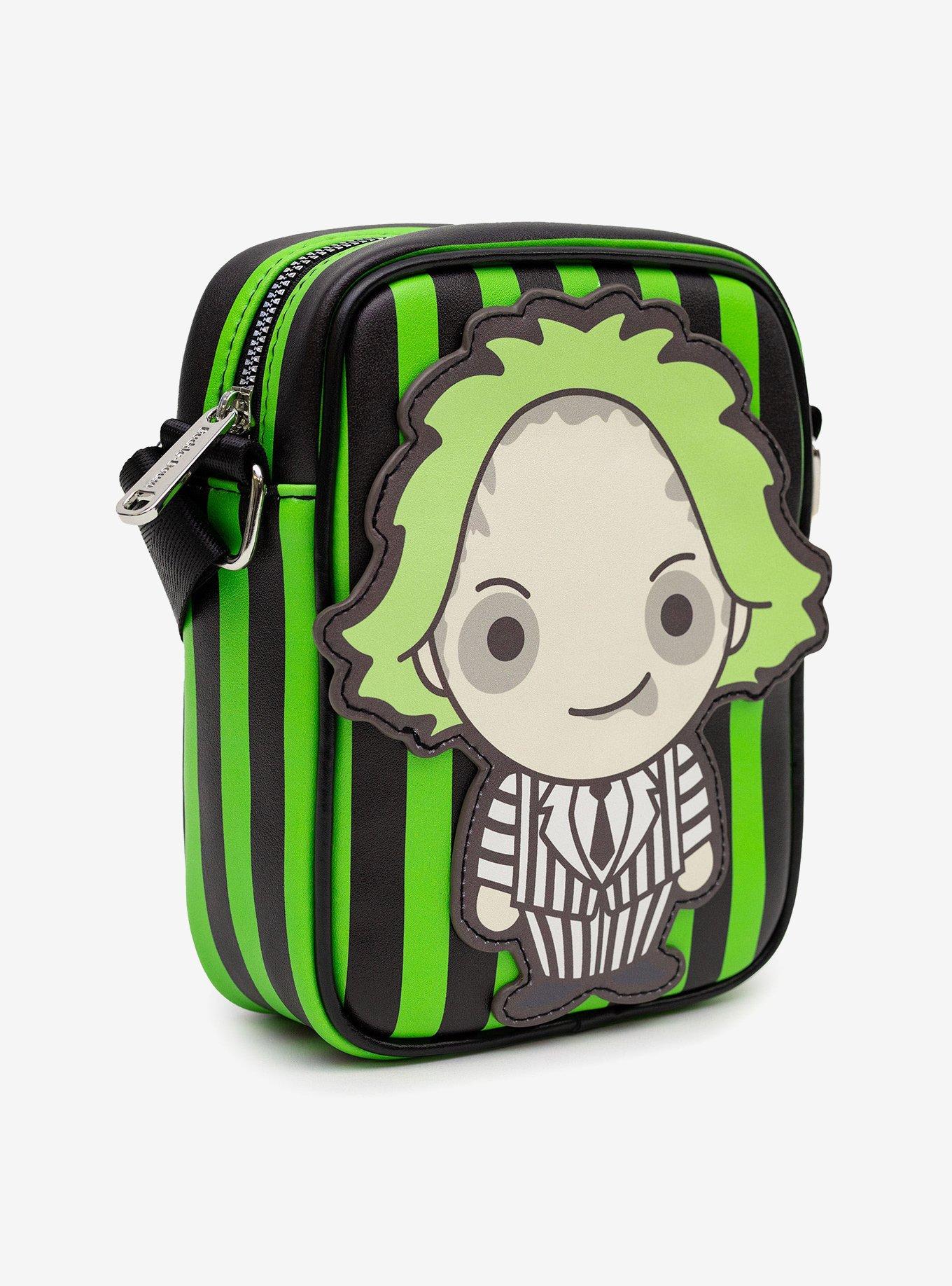 Beetlejuice Chibi Beetlejuice Pose Applique Crossbody Bag, , alternate