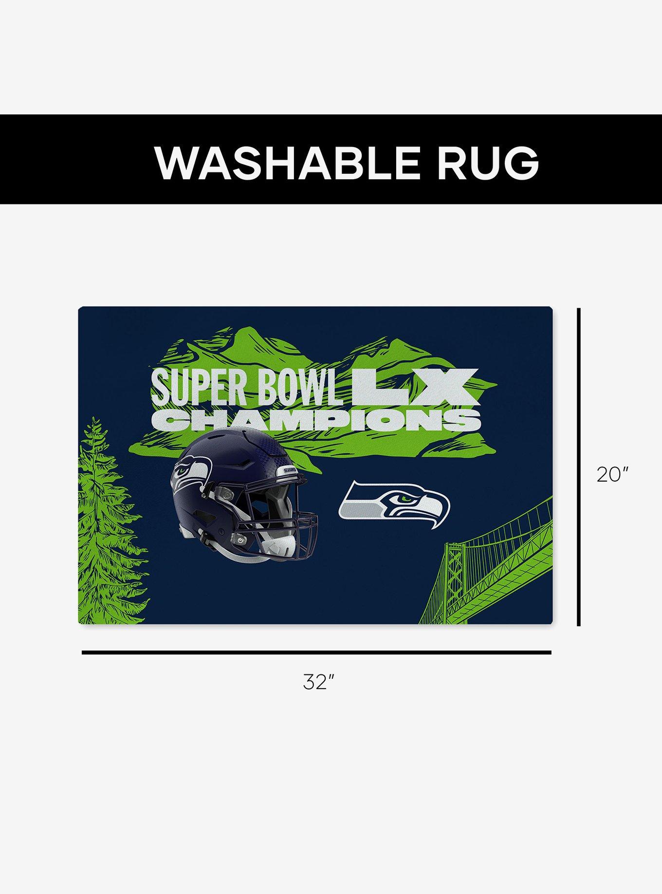 NFL Super Bowl 2026 Seattle Seahawks Champs Baker Washable Rug, , alternate