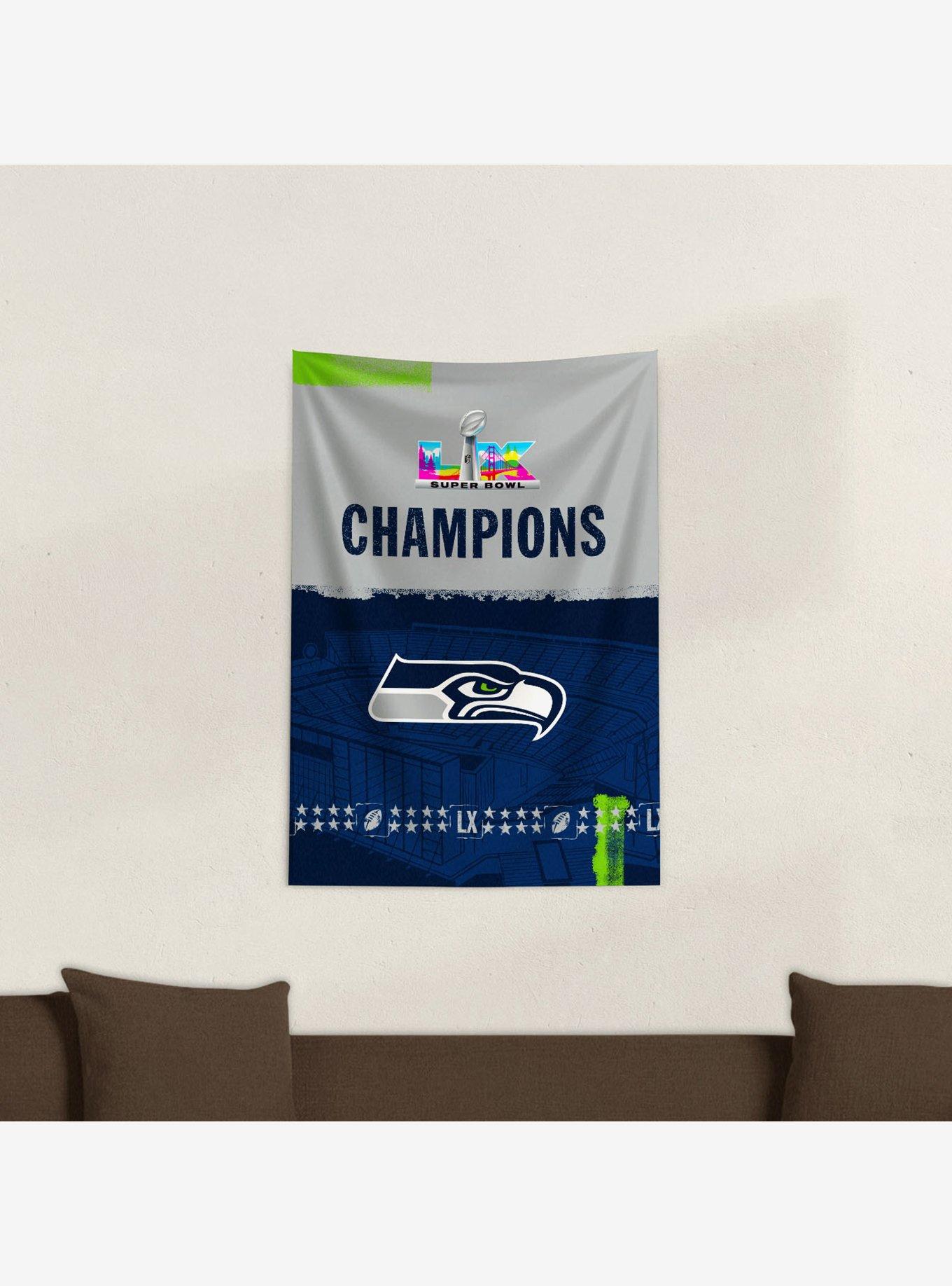 NFL Super Bowl 2026 Seattle Seahawks Champs Ferry Tapestry, , alternate