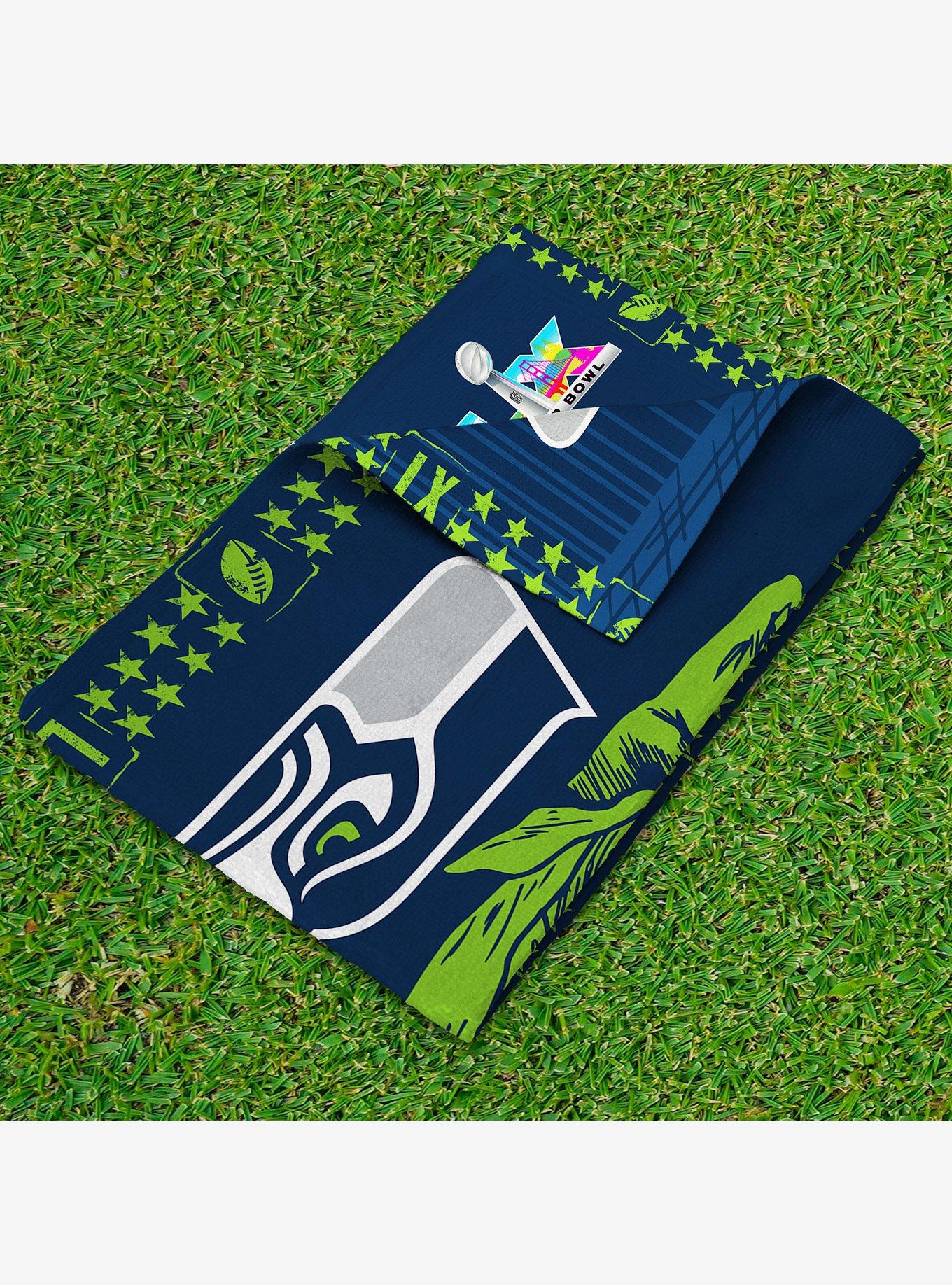 NFL Super Bowl 2026 Seattle Seahawks Champs Twin Peaks Fan Towel, , alternate
