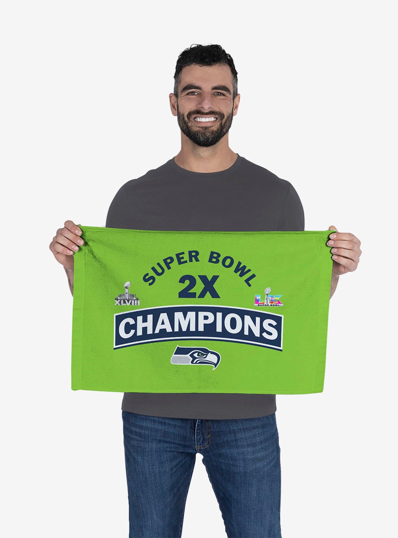 NFL Super Bowl 2026 Seattle Seahawks Multi Champs Built Fan Towel, , hi-res