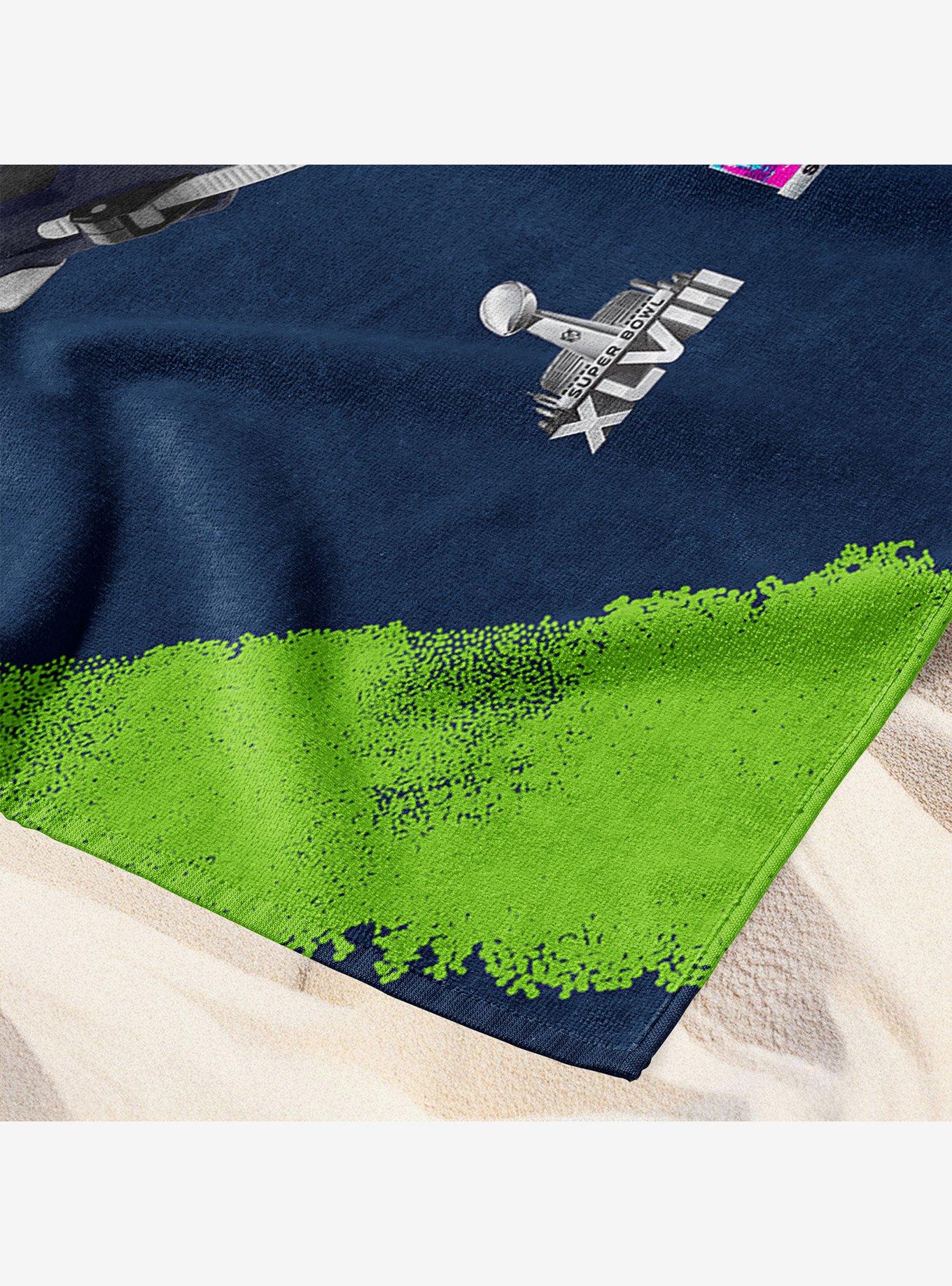 NFL Super Bowl 2026 Seattle Seahawks Multi Champs Coastal Beach Towel, , alternate