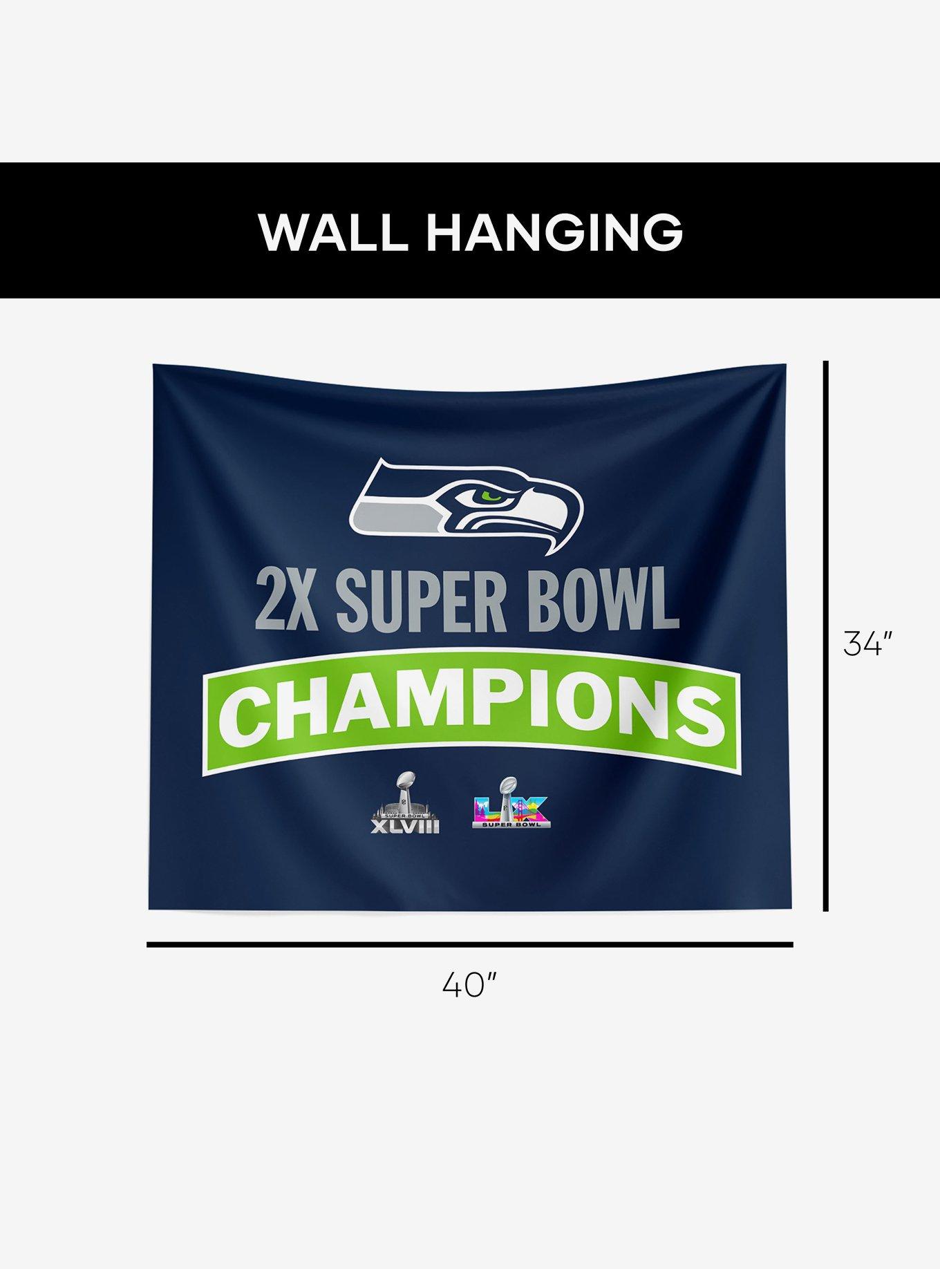 NFL Super Bowl 2026 Seattle Seahawks Multi Champs Grind Wall Hanging, , alternate