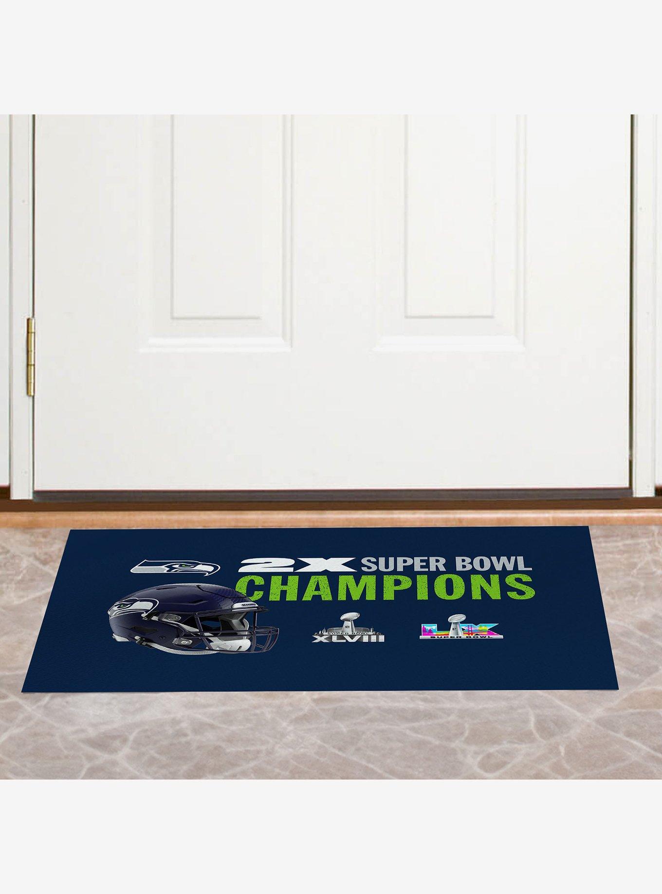 NFL Super Bowl 2026 Seattle Seahawks Multi Champs Rush Washable Rug, , alternate