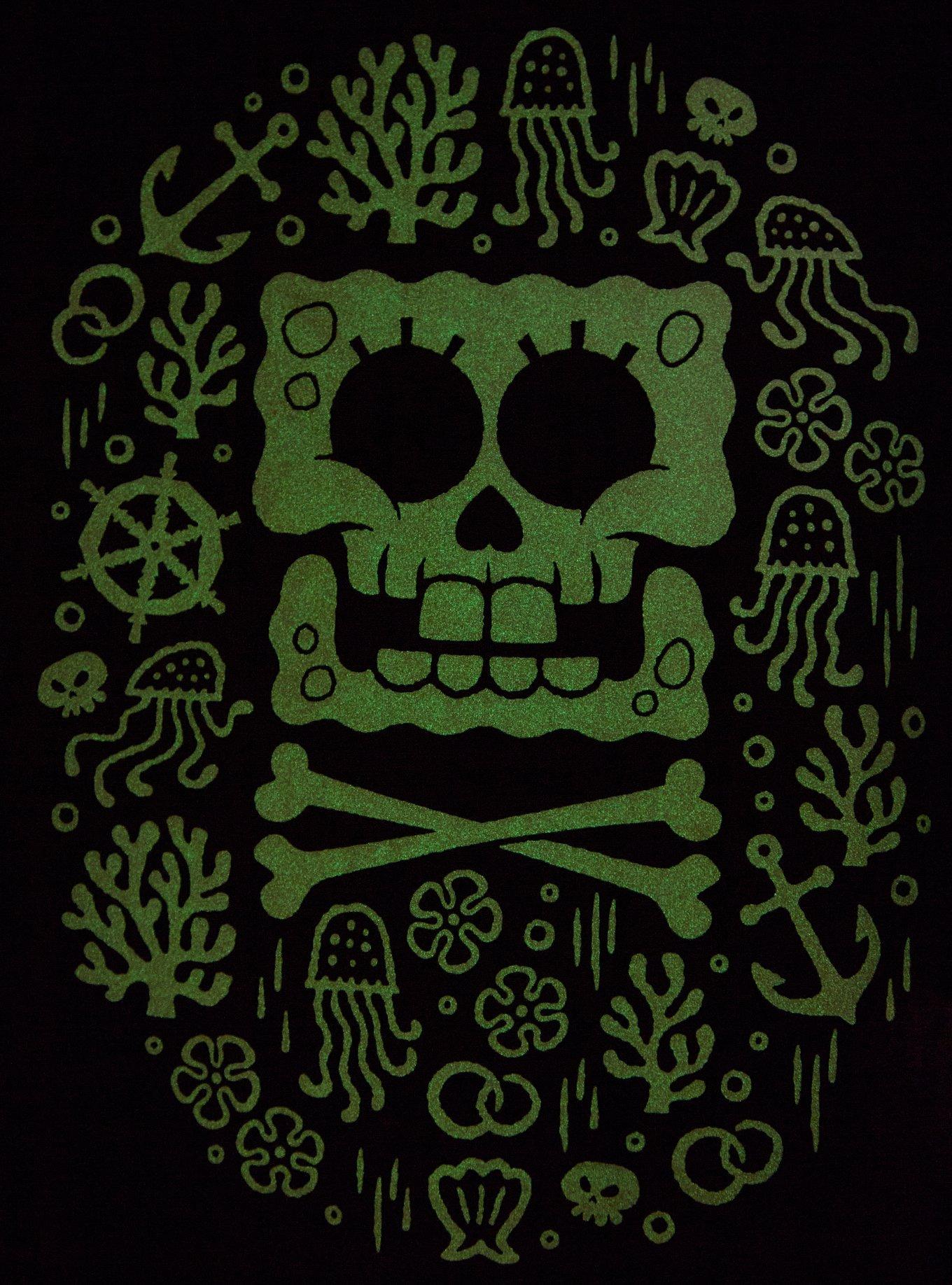 SpongeBob SquarePants Skull Glow-In-The-Dark T-Shirt, , hi-res