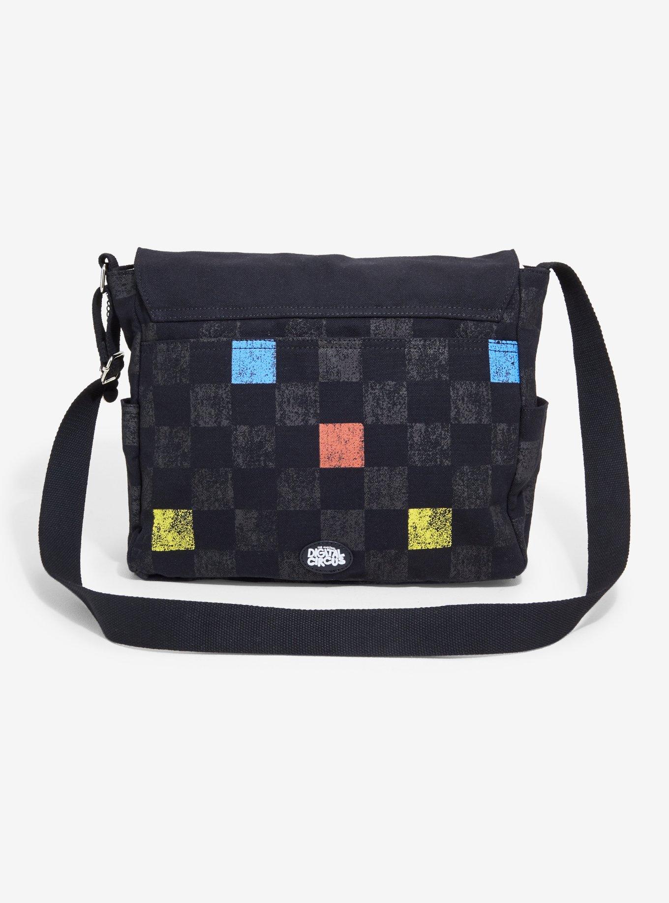 The Amazing Digital Circus Group Checkered Messenger Bag, , alternate - view 3