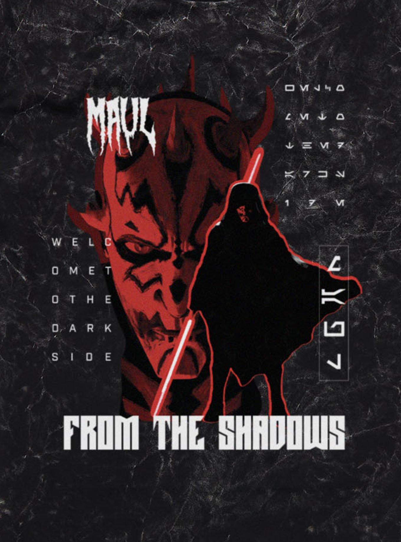 Star Wars: Maul Shadow Lord From The Shadows Welcome Mineral Wash T-Shirt Box Lunch Exclusive, , hi-res