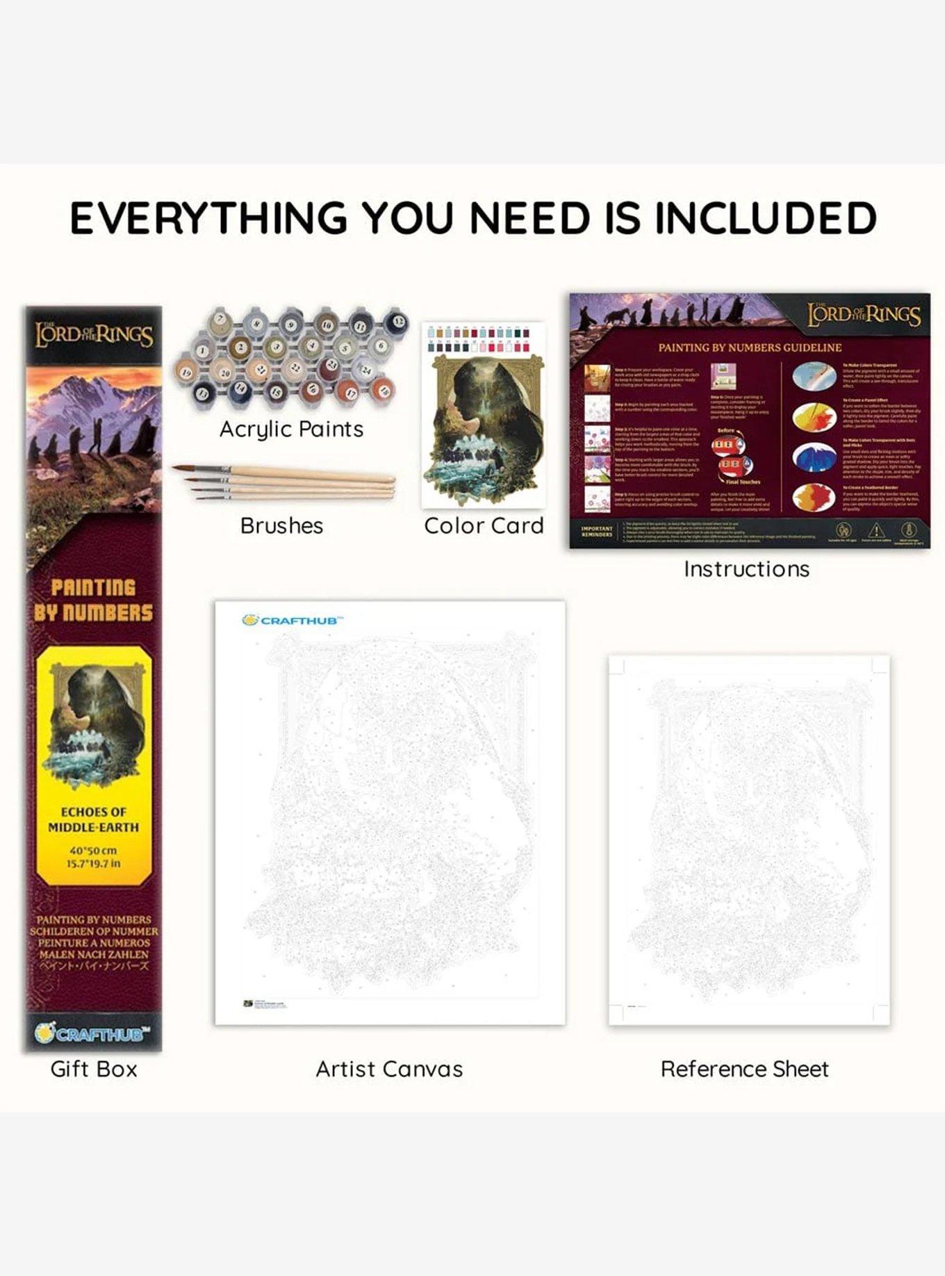 The Lord of the Rings Echoes of Middle-earth Paint By Numbers Kit, , alternate