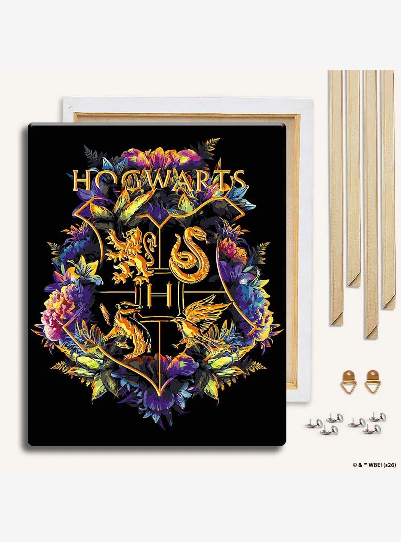 Harry Potter Hogwarts Floral Crest Paint By Numbers Kit