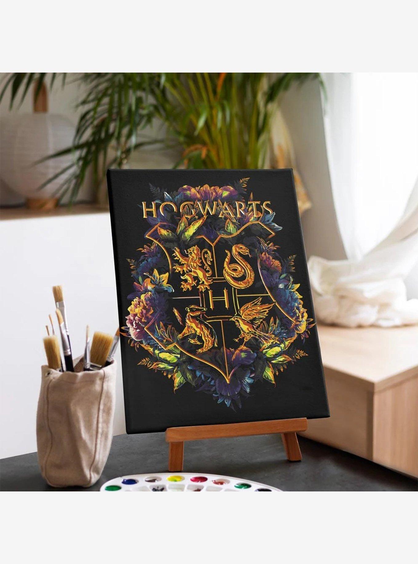 Harry Potter Hogwarts Floral Crest Paint By Numbers Kit