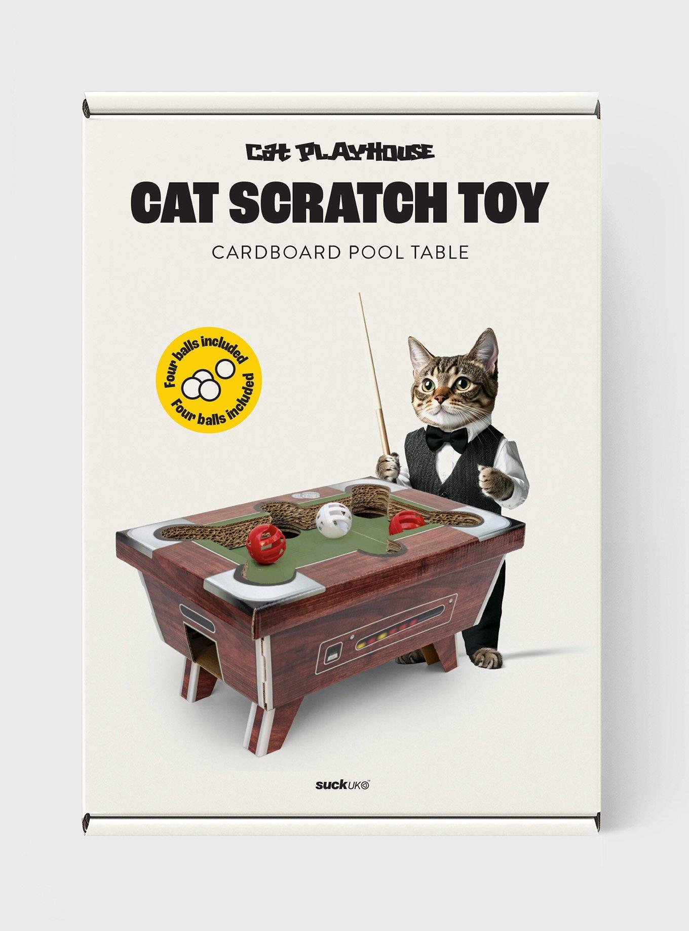 Cat Playhouse Cardboard Pool Table Cat Scratch Toy, , alternate