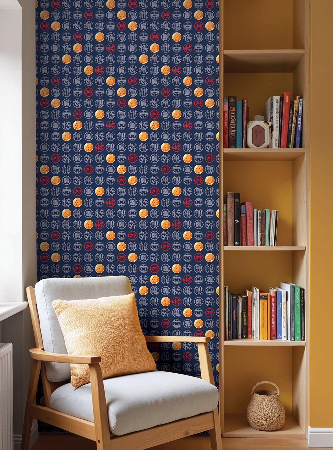 Dragon Ball Z Symbols Blue Wallpaper, , hi-res