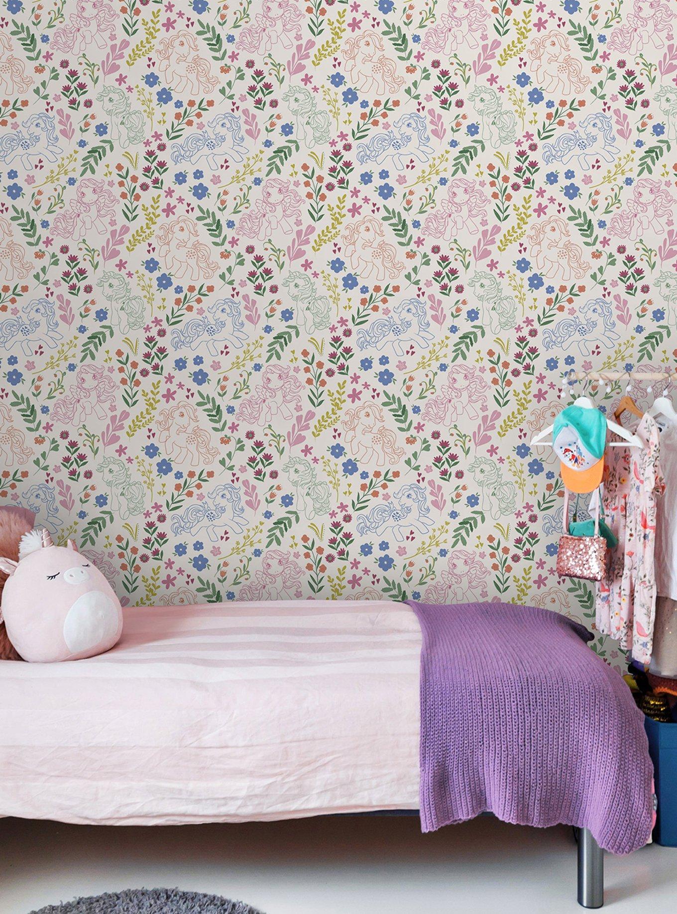 My Little Pony Retro Floral Cream Wallpaper, , alternate