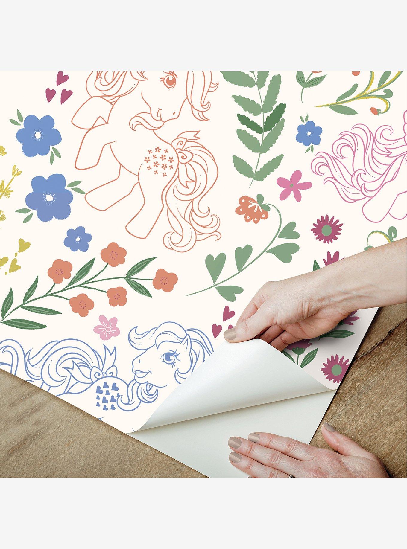 My Little Pony Retro Floral Cream Wallpaper