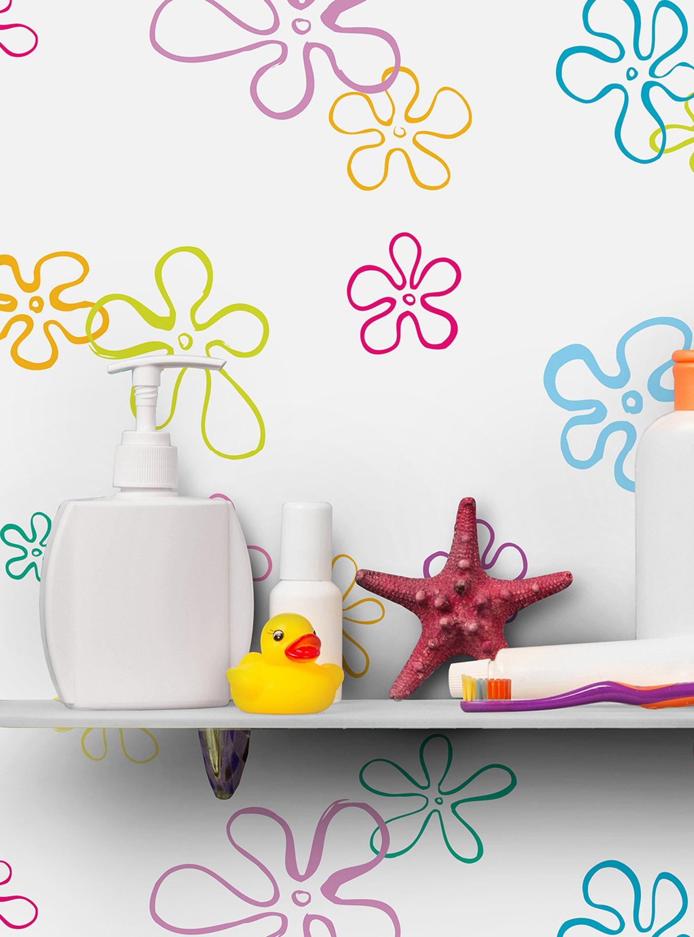 SpongeBob SquarePants Floral White Wallpaper, , alternate