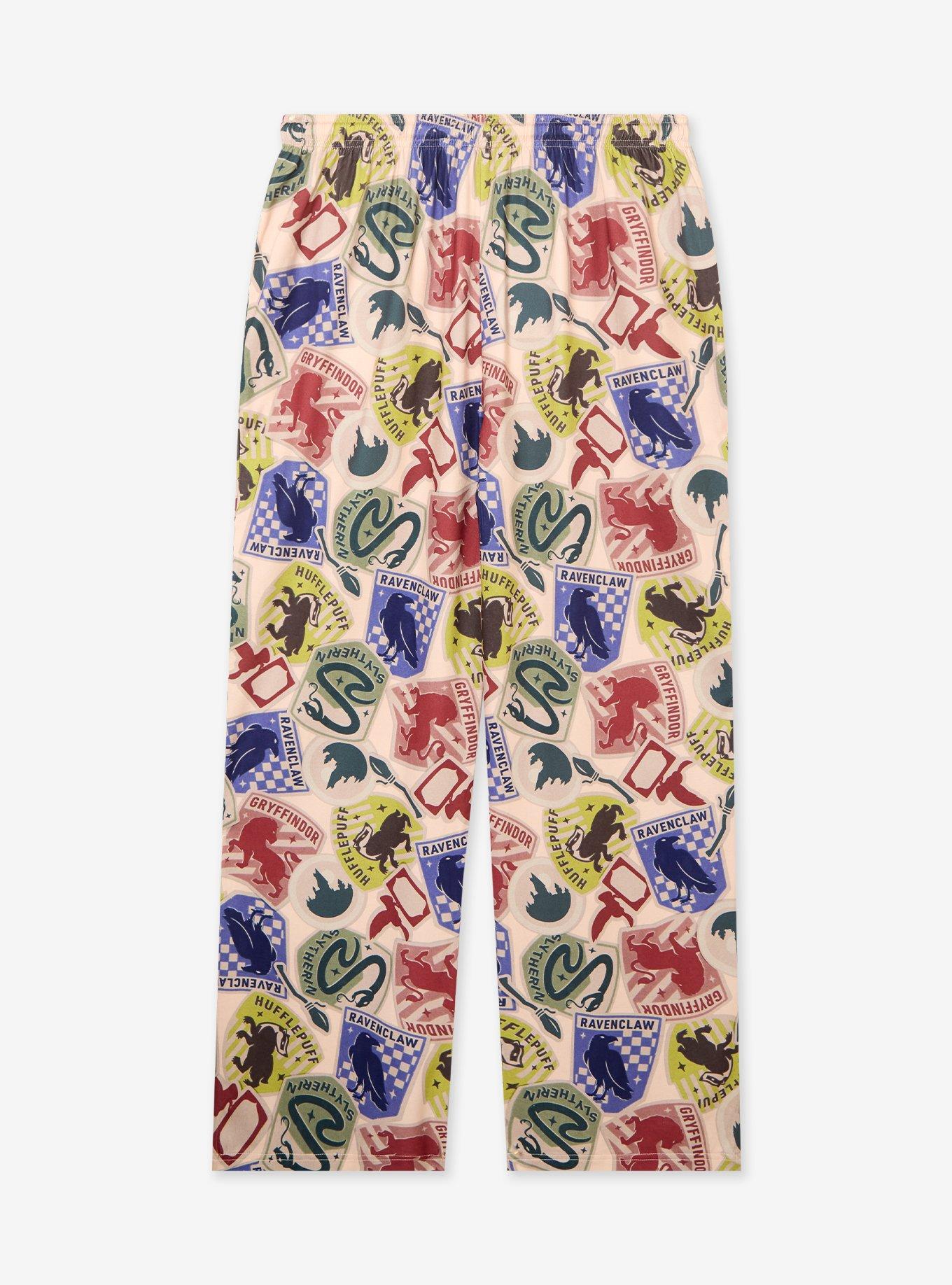 Harry Potter Hogwarts House Crests Allover Print Sleep Pants - BoxLunch Exclusive