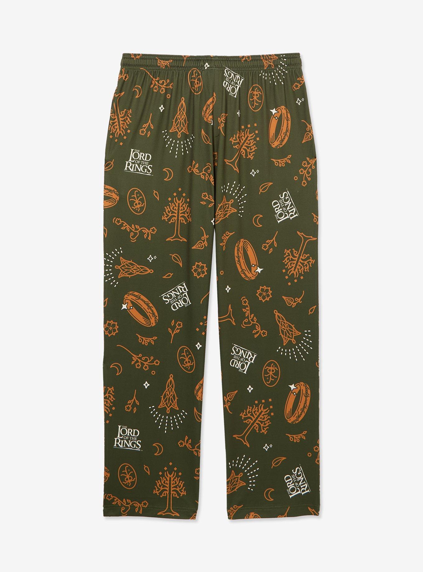 The Lord of The Rings Icons Allover Print Sleep Pants - BoxLunch Exclusive, , hi-res