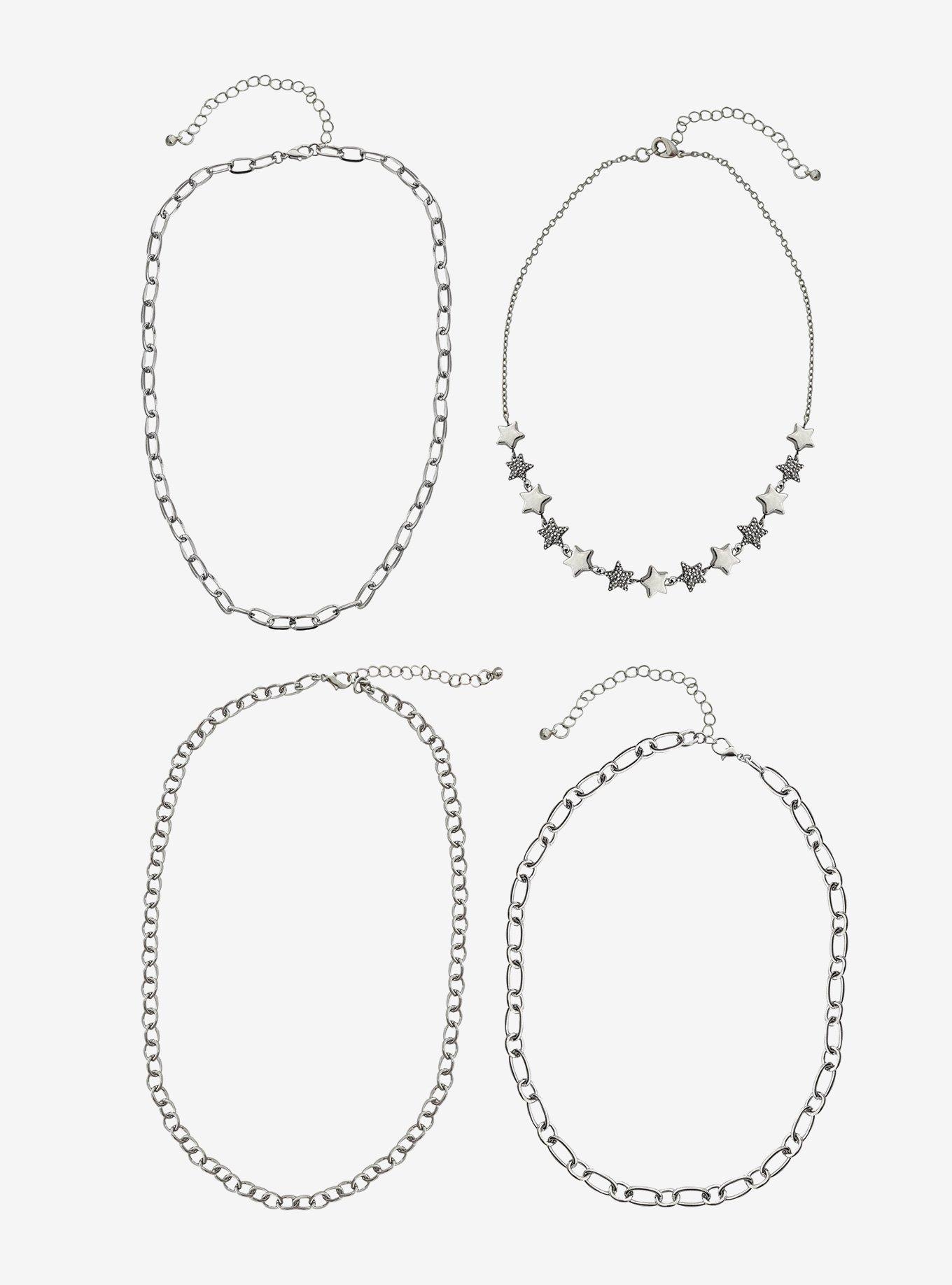 Social Collision Star Chain Necklace Set, , hi-res