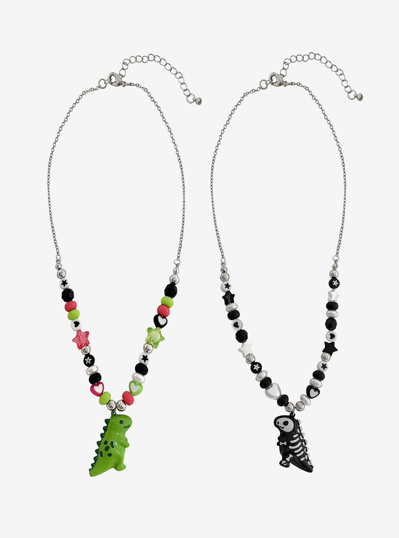 Emo Dinosaur Best Friend Necklace Set, , hi-res