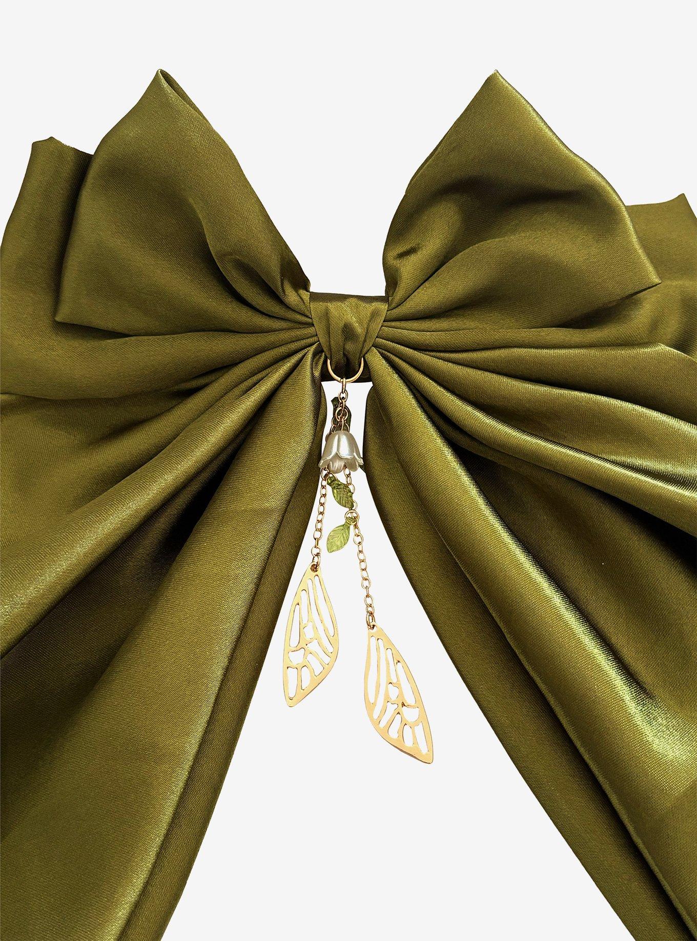 Thorn & Fable Green Butterfly Hair Bow, , alternate - view 3