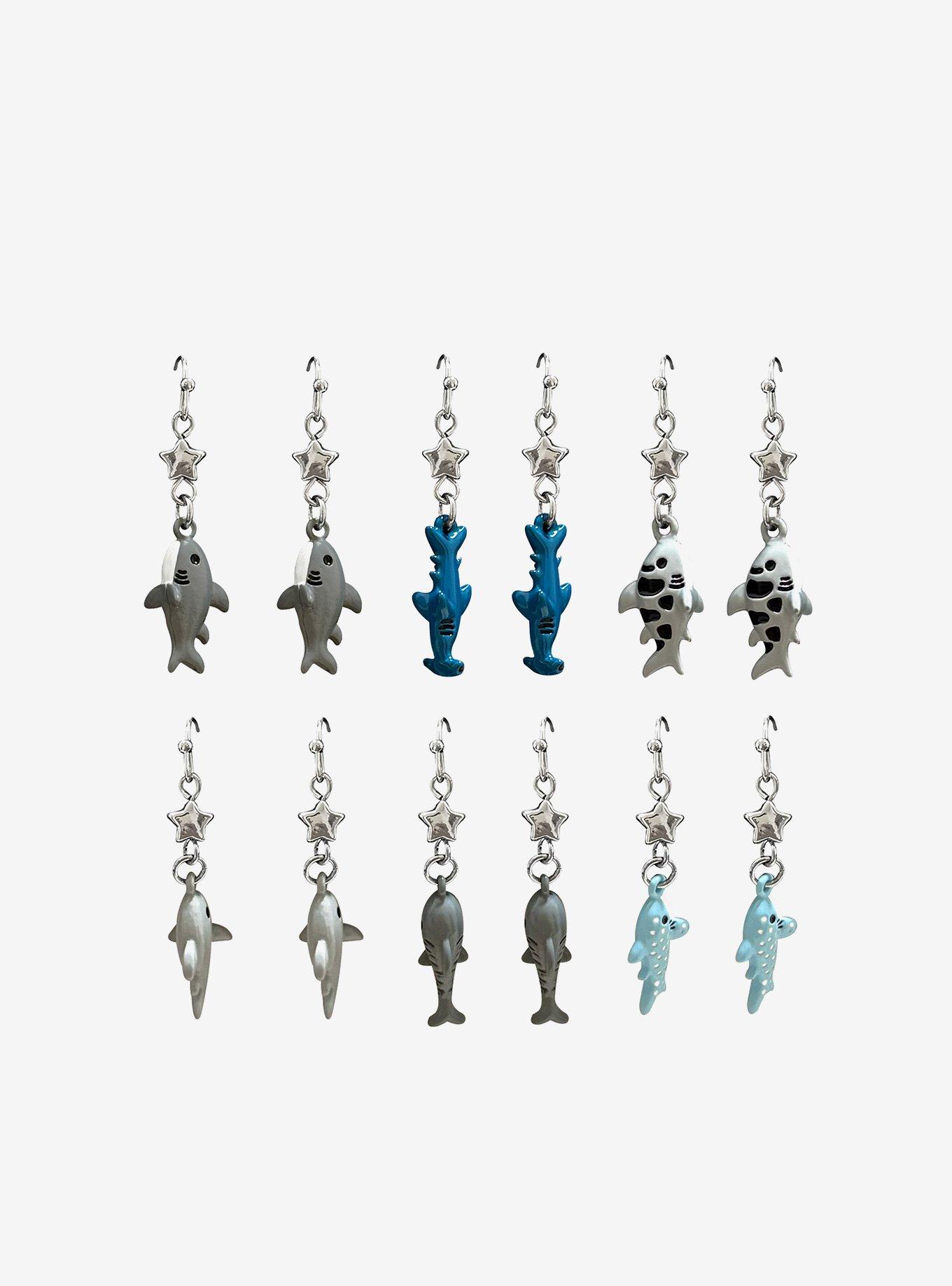 Shark Drop Earring Set, , hi-res