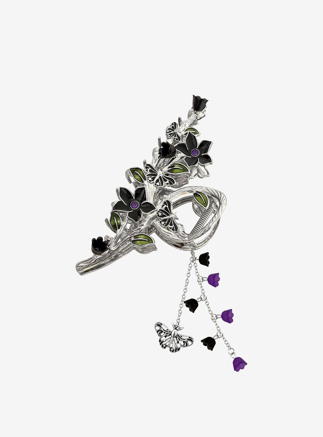 Cosmic Aura Floral Branch Claw Hair Clip, , hi-res