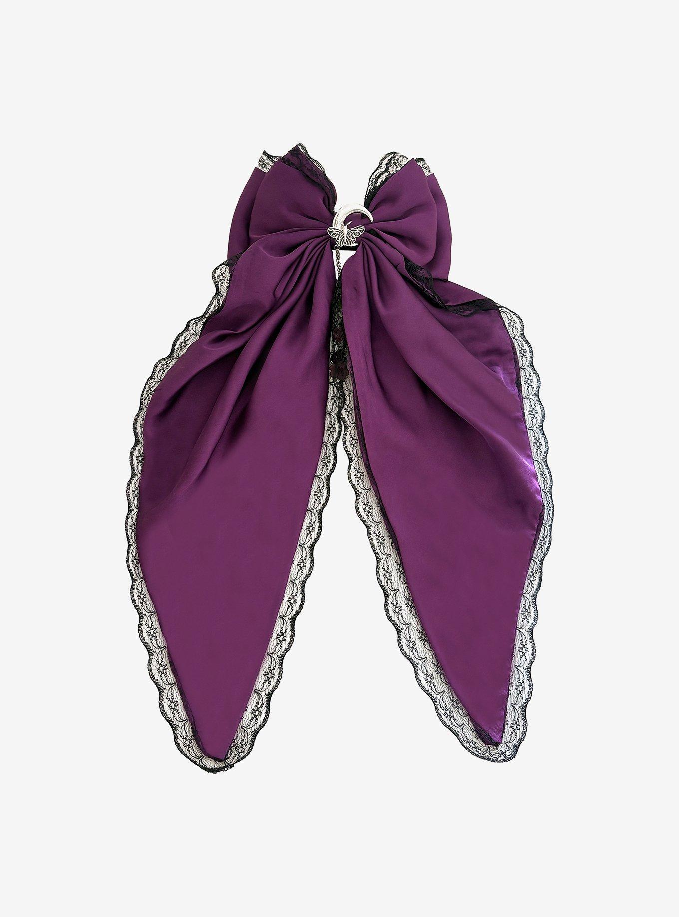 Cosmic Aura Dark Celestial Moth Hair Bow, , hi-res