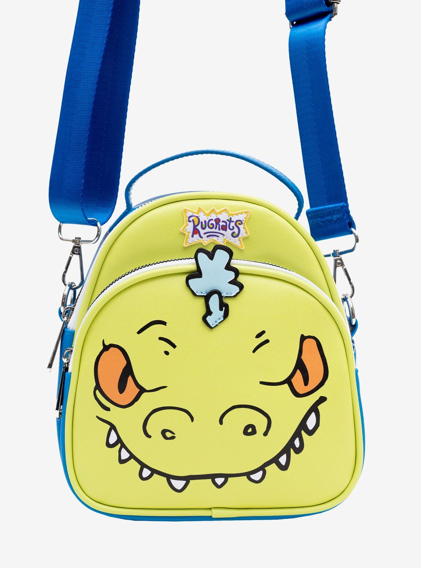 Rugrats Reptar Character Close Up Applique With Rawr Crossbody Bag, , alternate