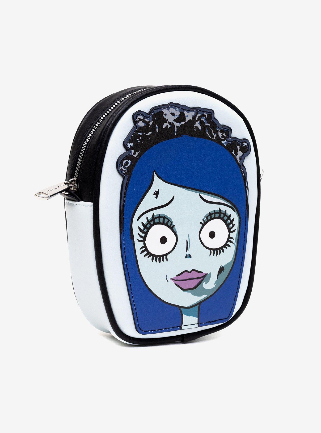 Corpse Bride Emily Face Applique Crossbody Bag, , hi-res