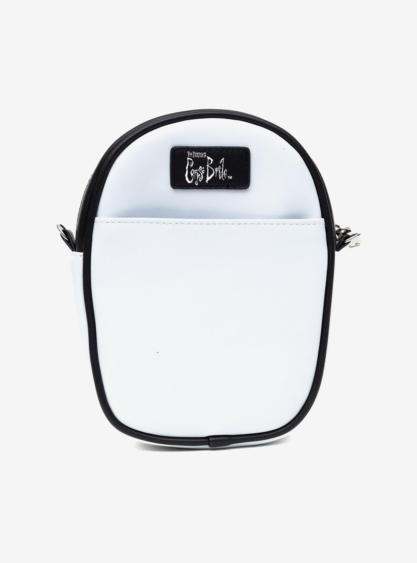 Corpse Bride Emily Face Applique Crossbody Bag, , alternate