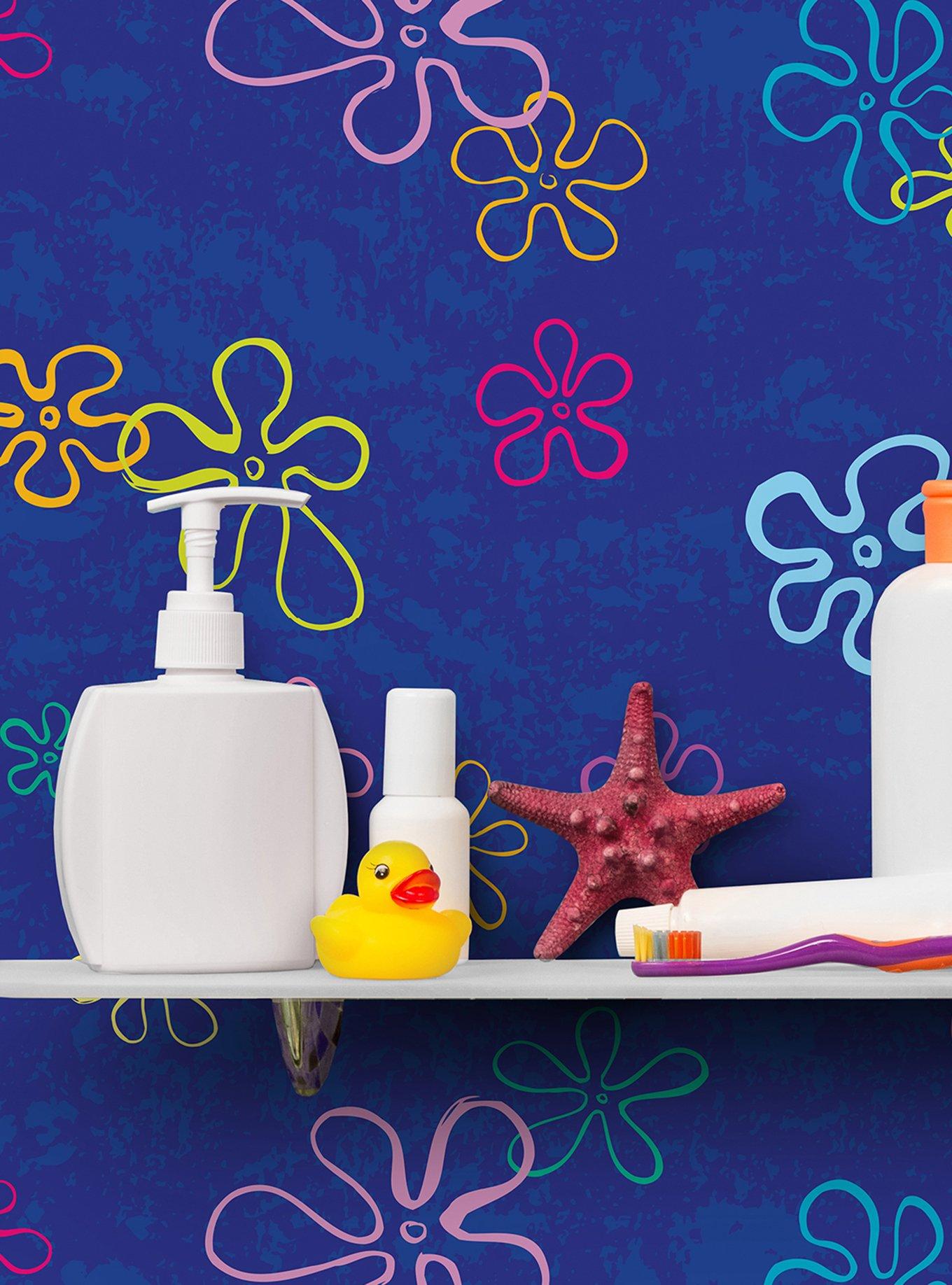 SpongeBob SquarePants Floral Blue Wallpaper, , alternate