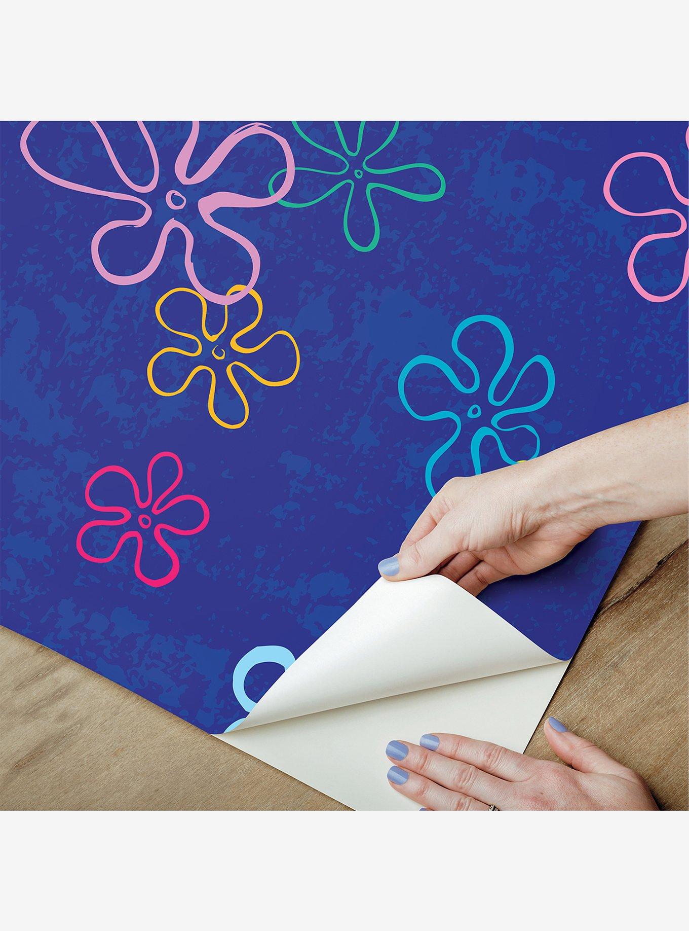 SpongeBob SquarePants Floral Blue Wallpaper, , alternate