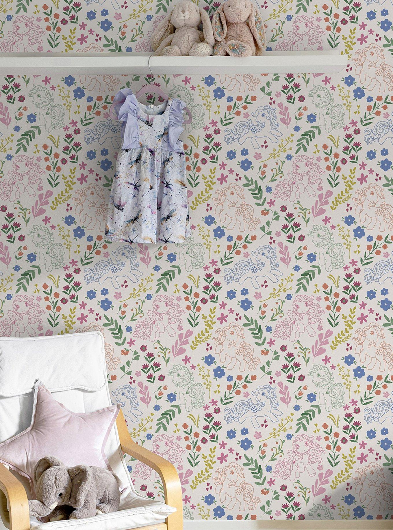 My Little Pony Retro Floral Cream Wallpaper, , alternate