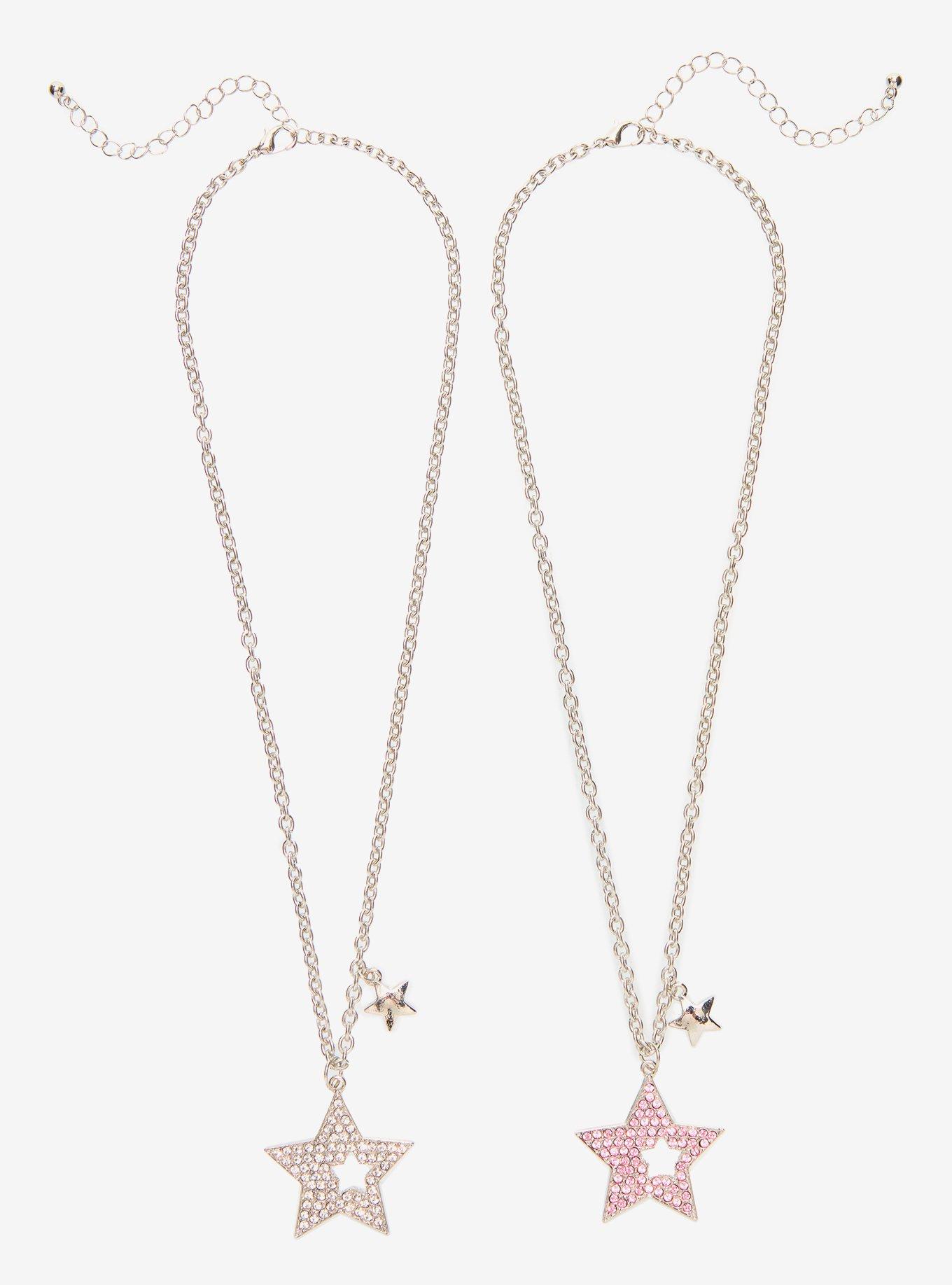 Social Collision Bling Star Best Friend Necklace Set, , hi-res