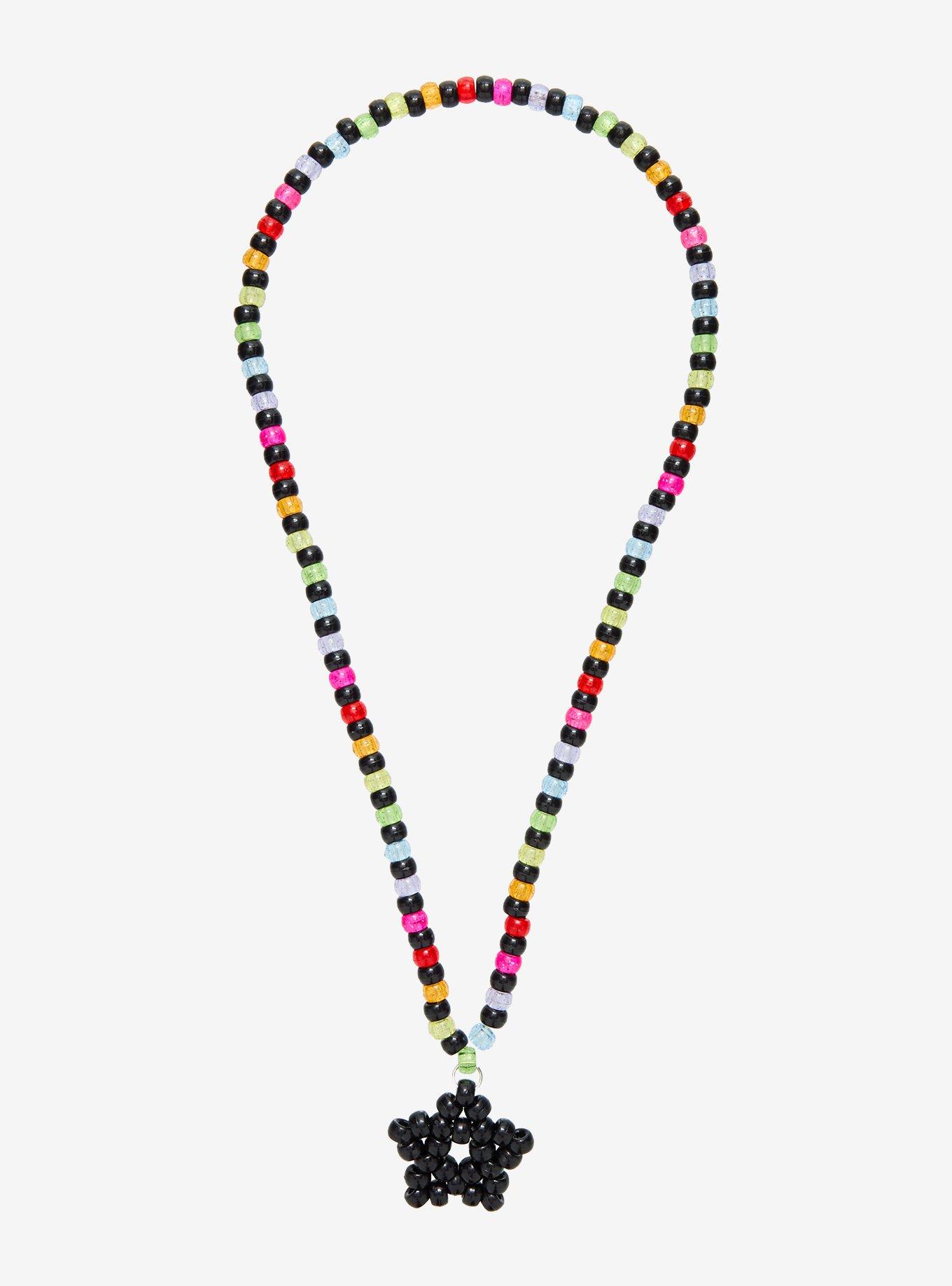 Rainbow Bead Star Necklace, , hi-res