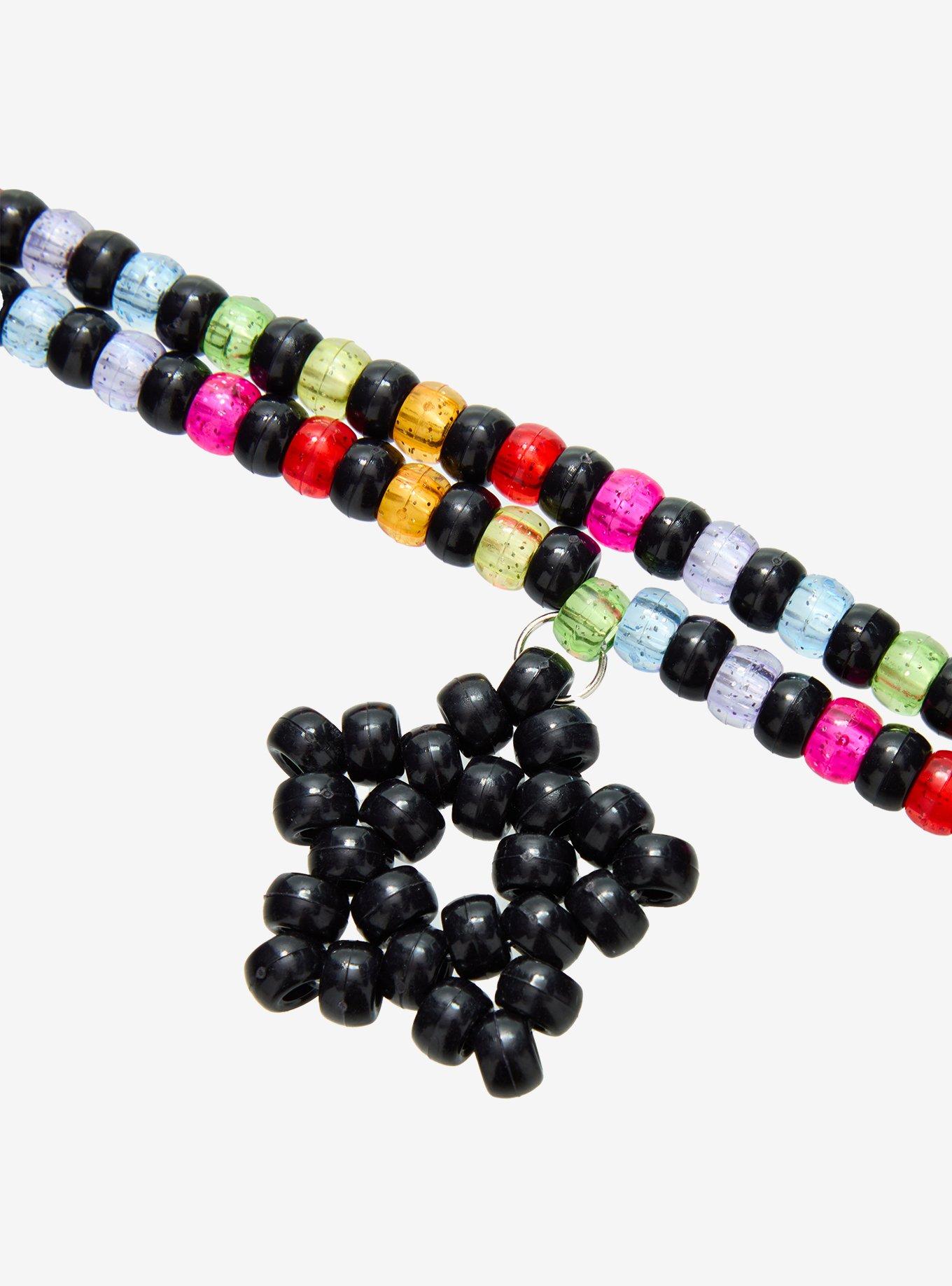 Rainbow Bead Star Necklace, , alternate - view 3