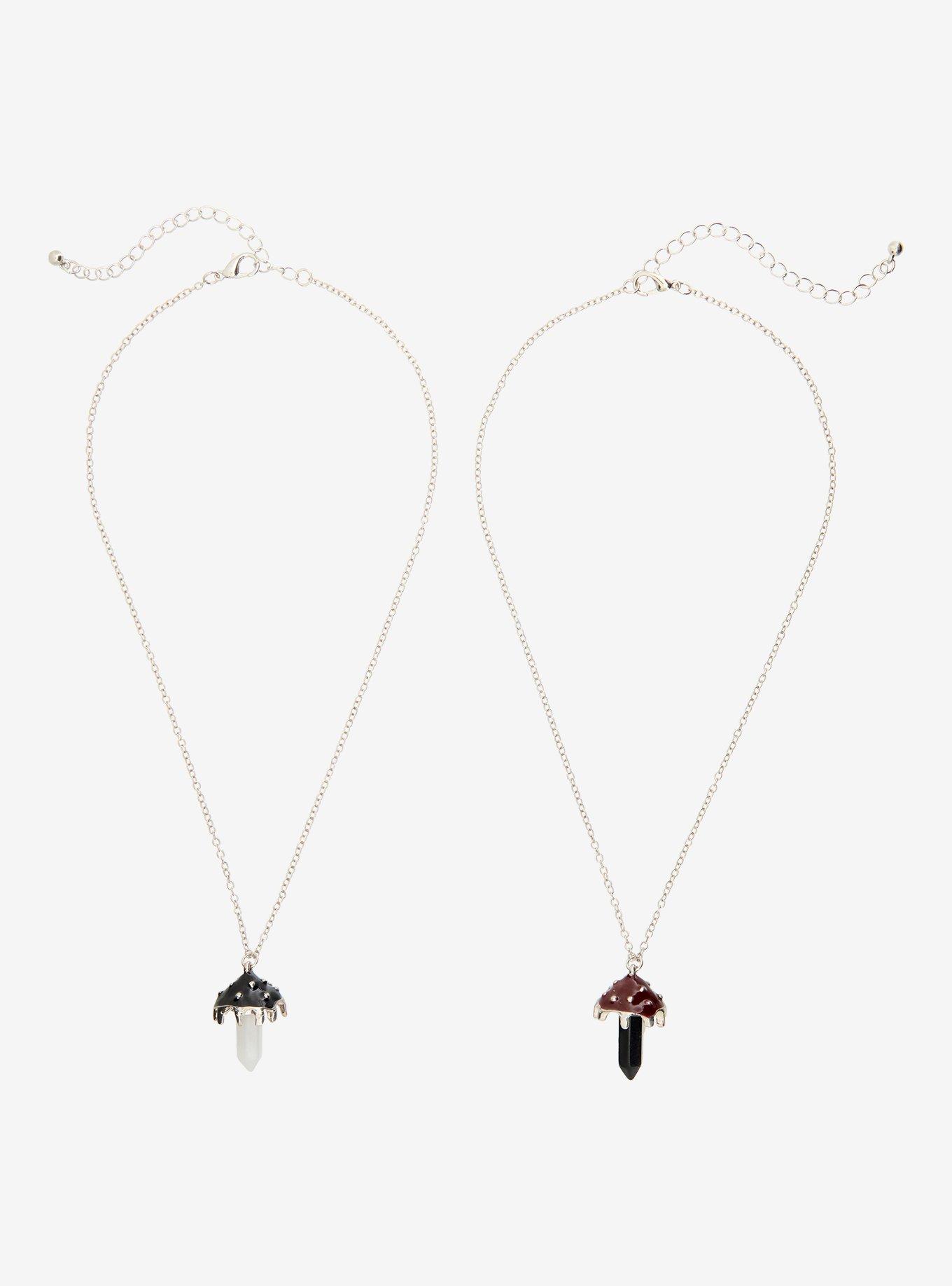 Cosmic Aura Mushroom Crystal Best Friend Necklace Set, , hi-res