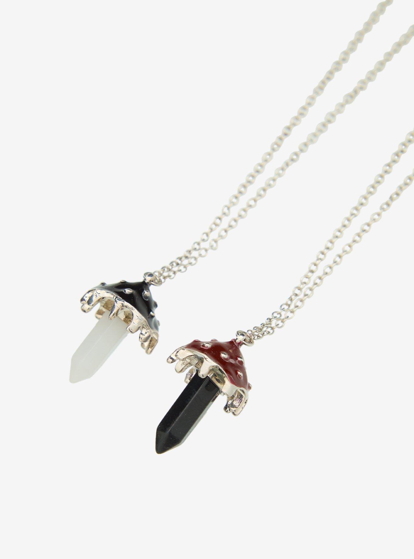 Cosmic Aura Mushroom Crystal Best Friend Necklace Set, , alternate - view 3