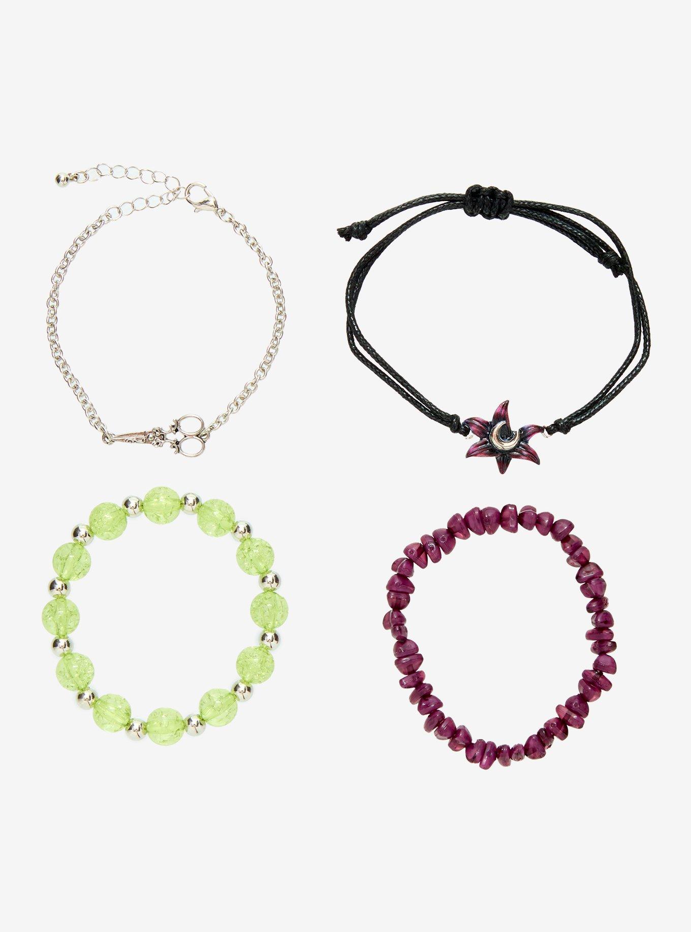 Cosmic Aura Dark Floral Bracelet Set, , hi-res