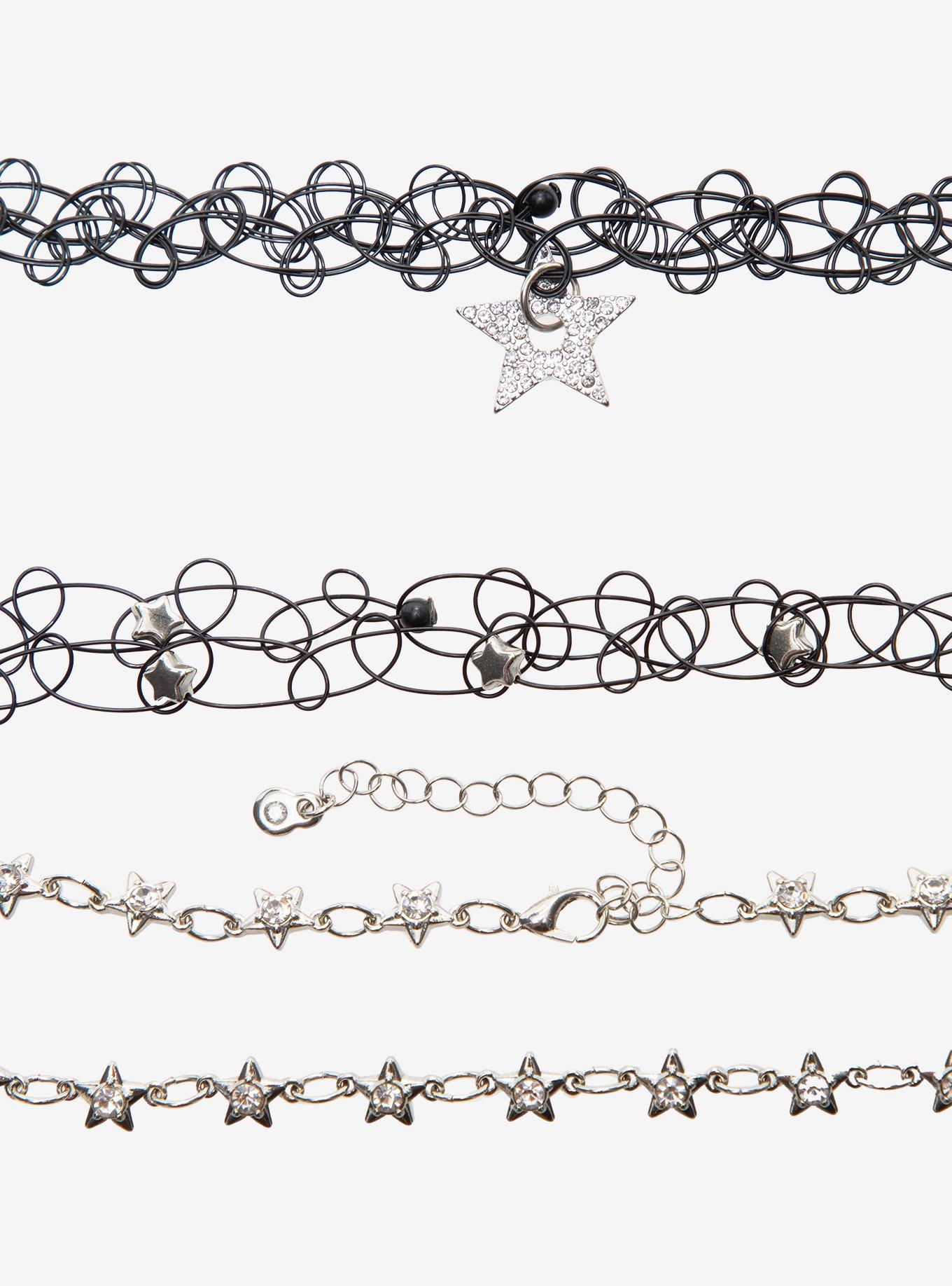 Social Collision Bling Star Tattoo Choker Set, , alternate - view 3