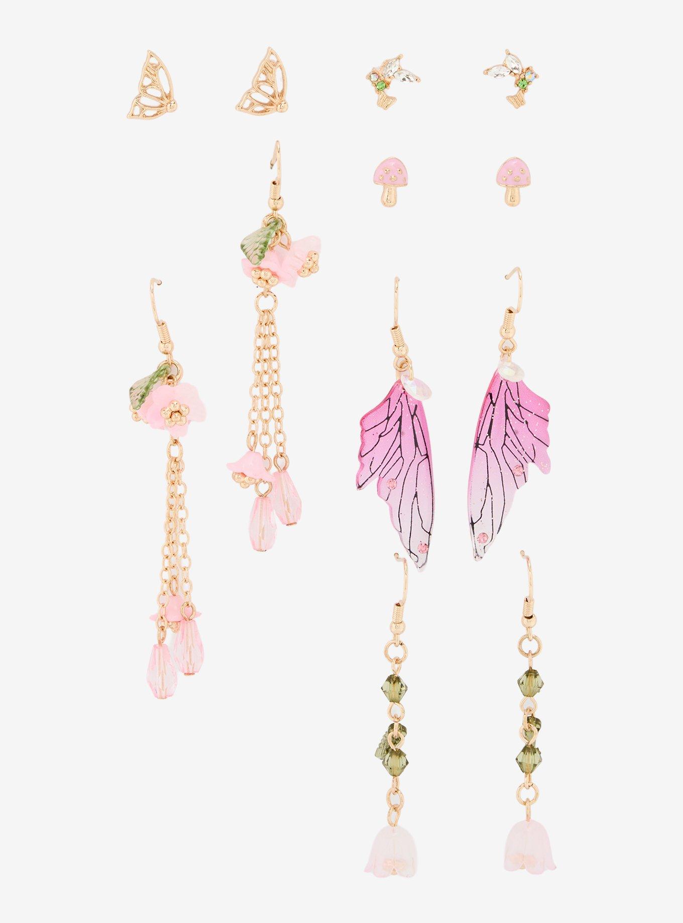 Thorn & Fable Sakura Butterfly Earring Set, , hi-res