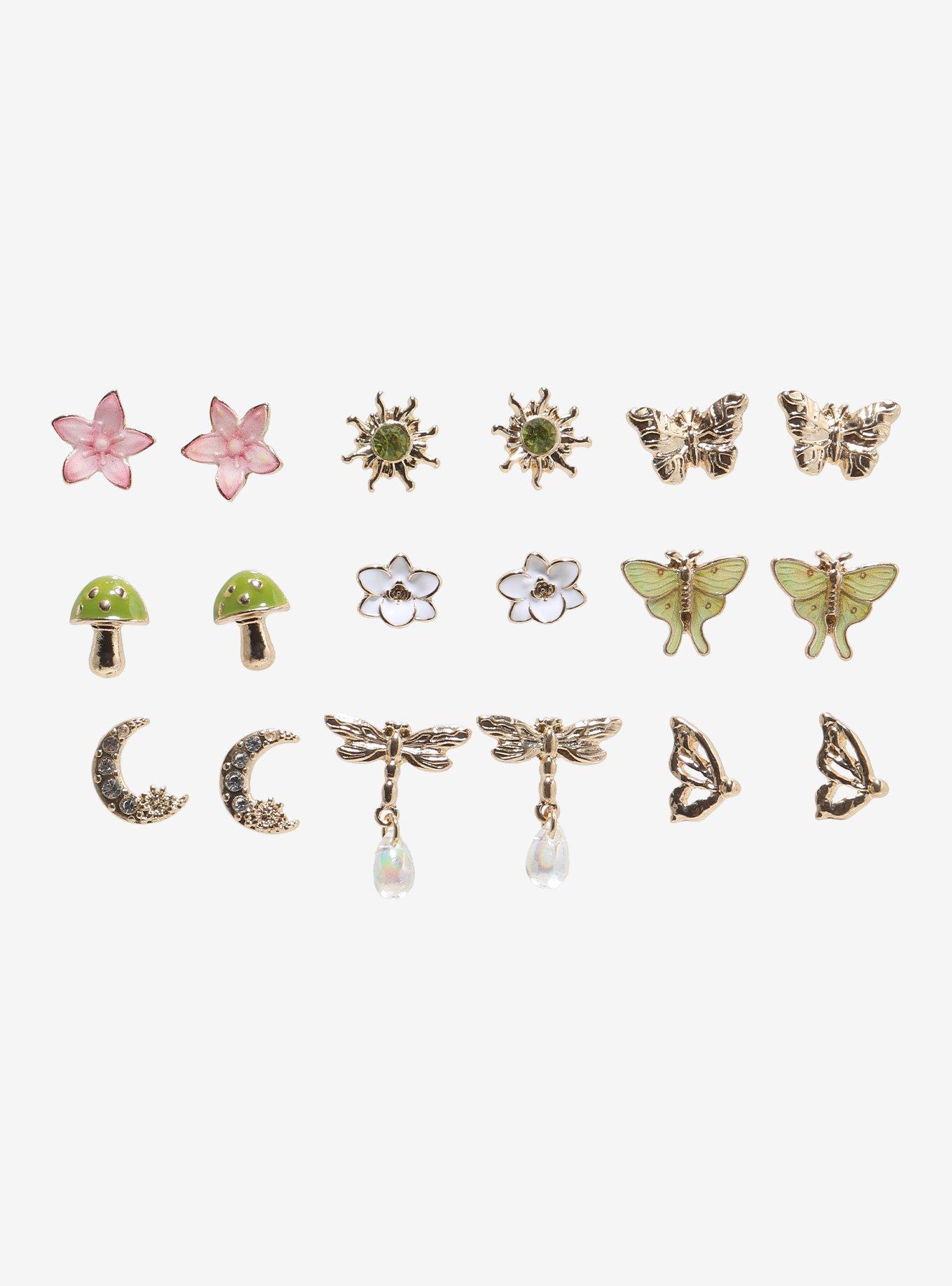 Thorn & Fable Forest Fairy Stud Earring Set, , hi-res