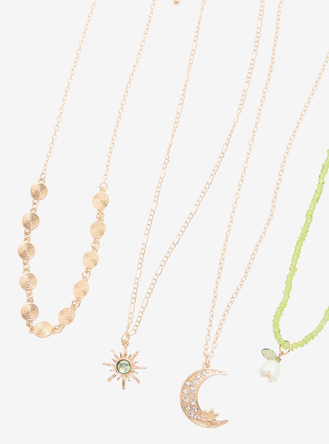 Thorn & Fable Moon Swirl Necklace Set, , hi-res