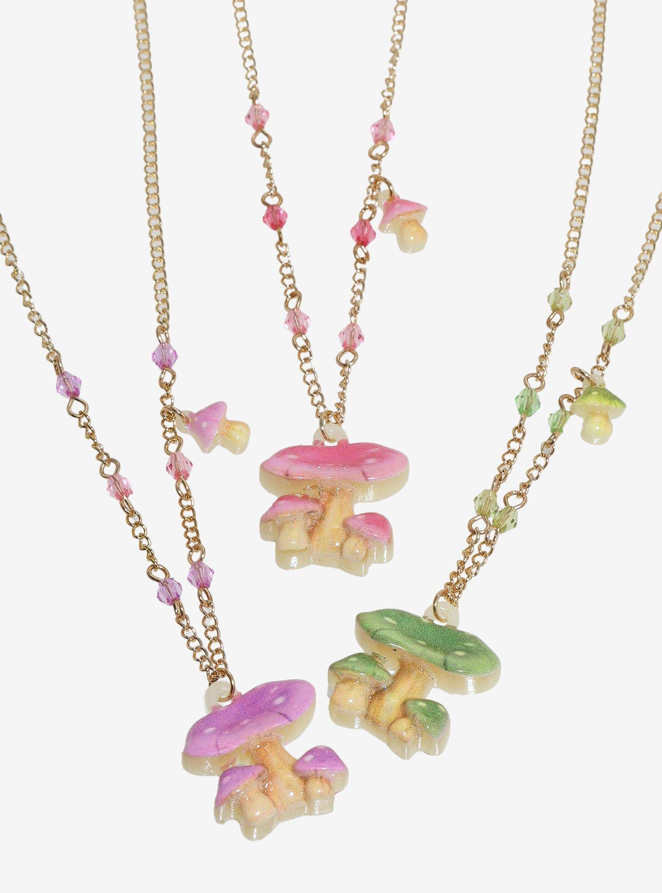 Thorn & Fable Colorful Mushroom Necklace Set, , alternate - view 3